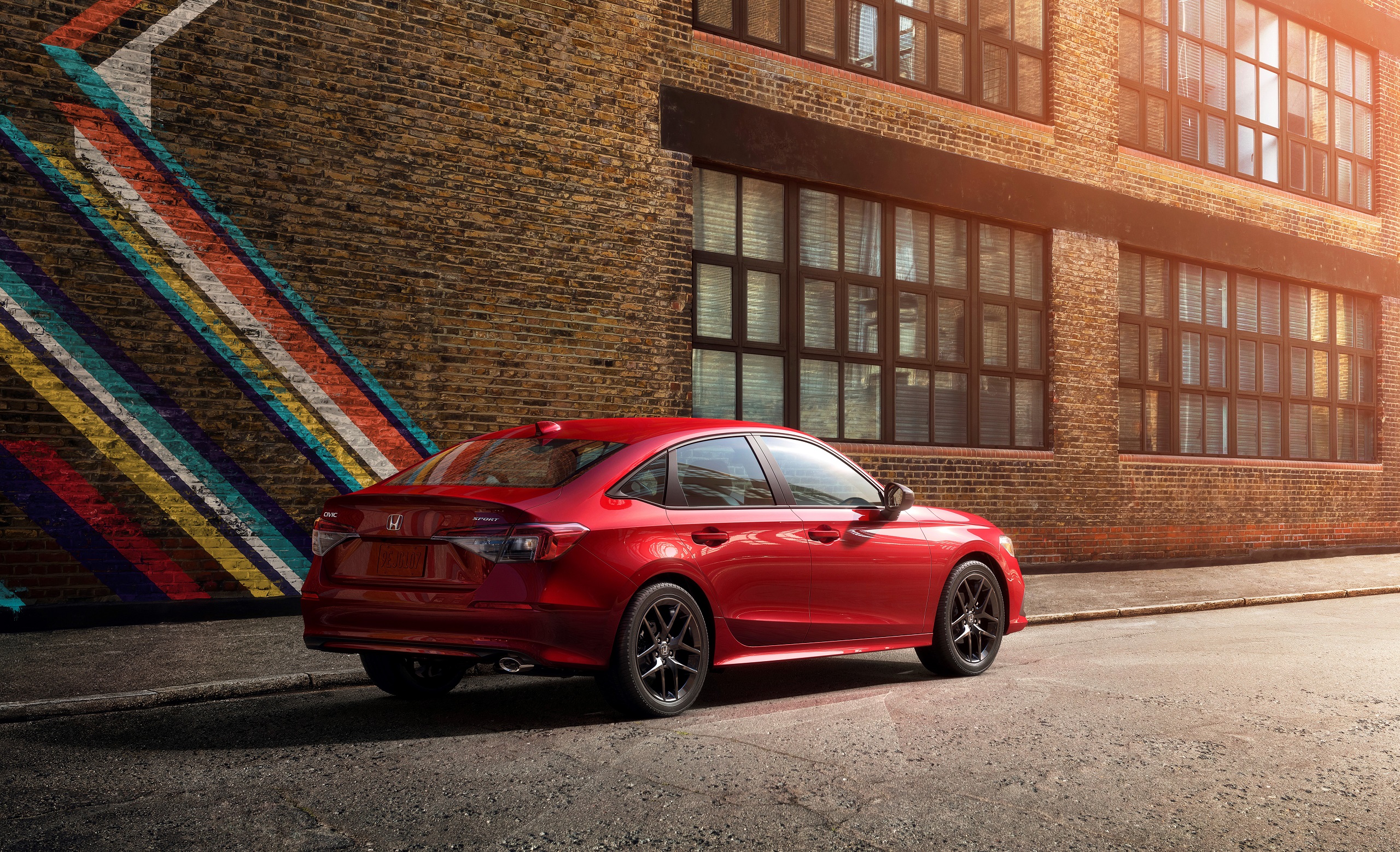 Download 2022 Honda Civic Sedan Sport - Rear Three-Quarter HD Wallpaper 2560x1558 #11