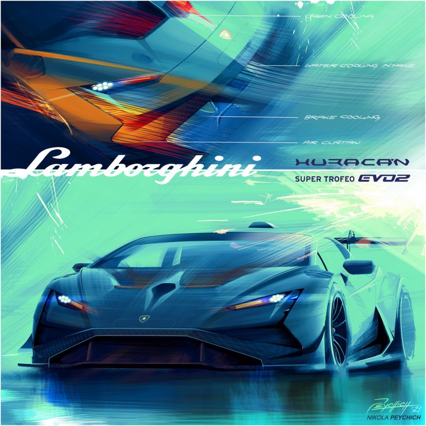 2022 Lamborghini Huracán Super Trofeo EVO2 - Design Sketch Wallpaper 850x850 #17