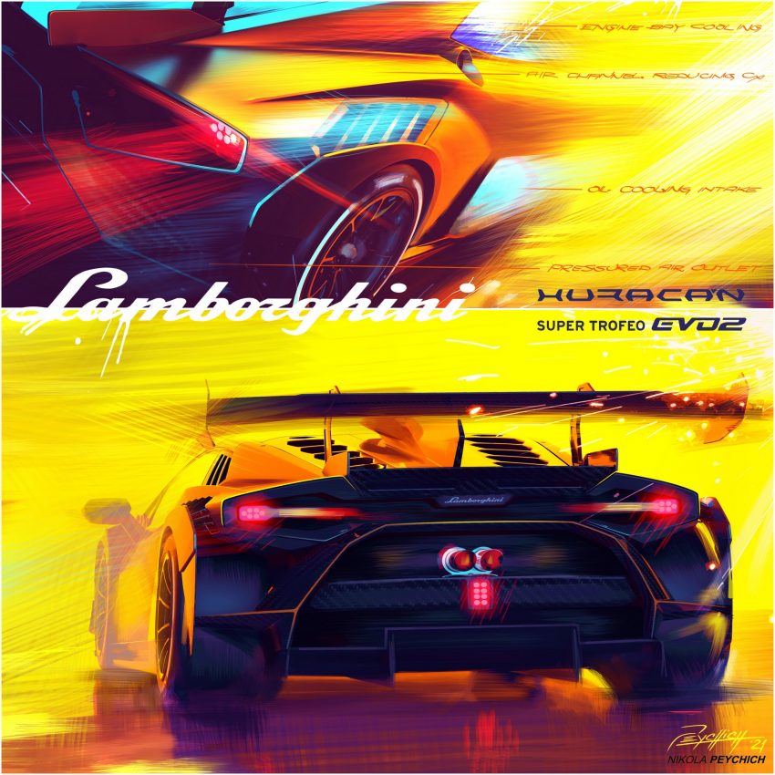 2022 Lamborghini Huracán Super Trofeo EVO2 - Design Sketch Wallpaper 850x850 #18
