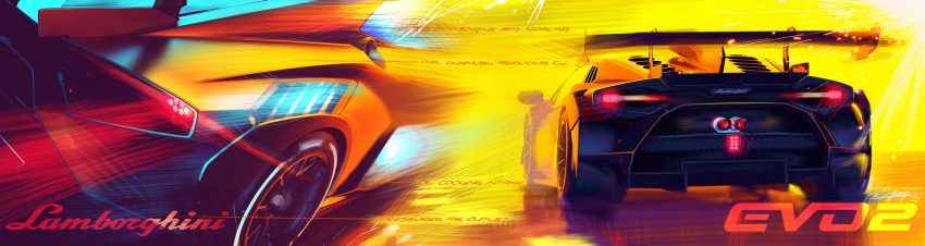 2022 Lamborghini Huracán Super Trofeo EVO2 - Design Sketch Wallpaper 850x226 #19