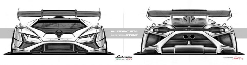 2022 Lamborghini Huracán Super Trofeo EVO2 - Design Sketch Wallpaper 850x226 #21