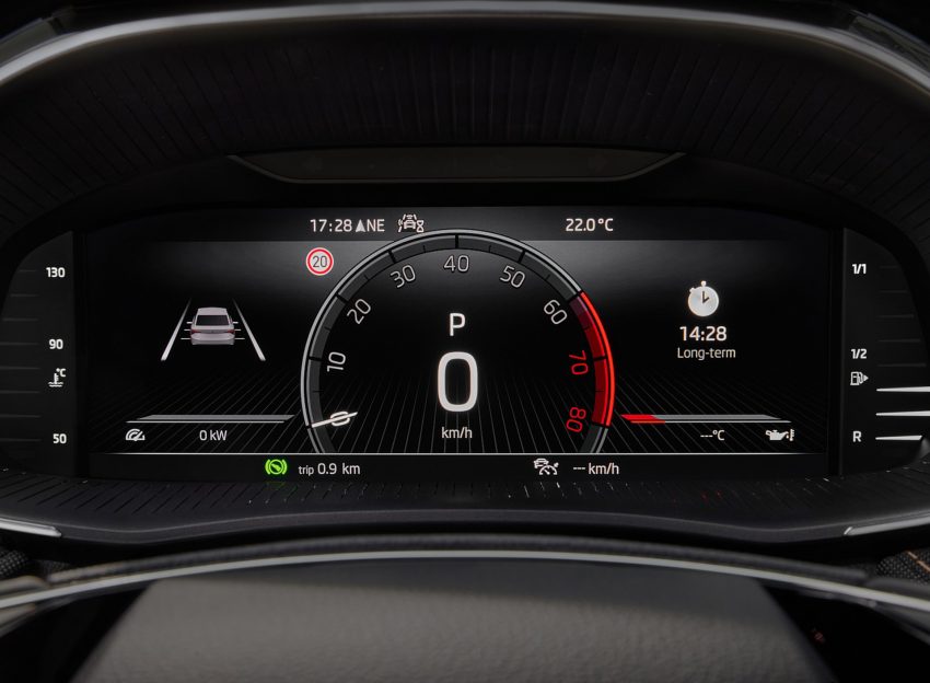 2022 Škoda Fabia - Digital Instrument Cluster Wallpaper 850x624 #28