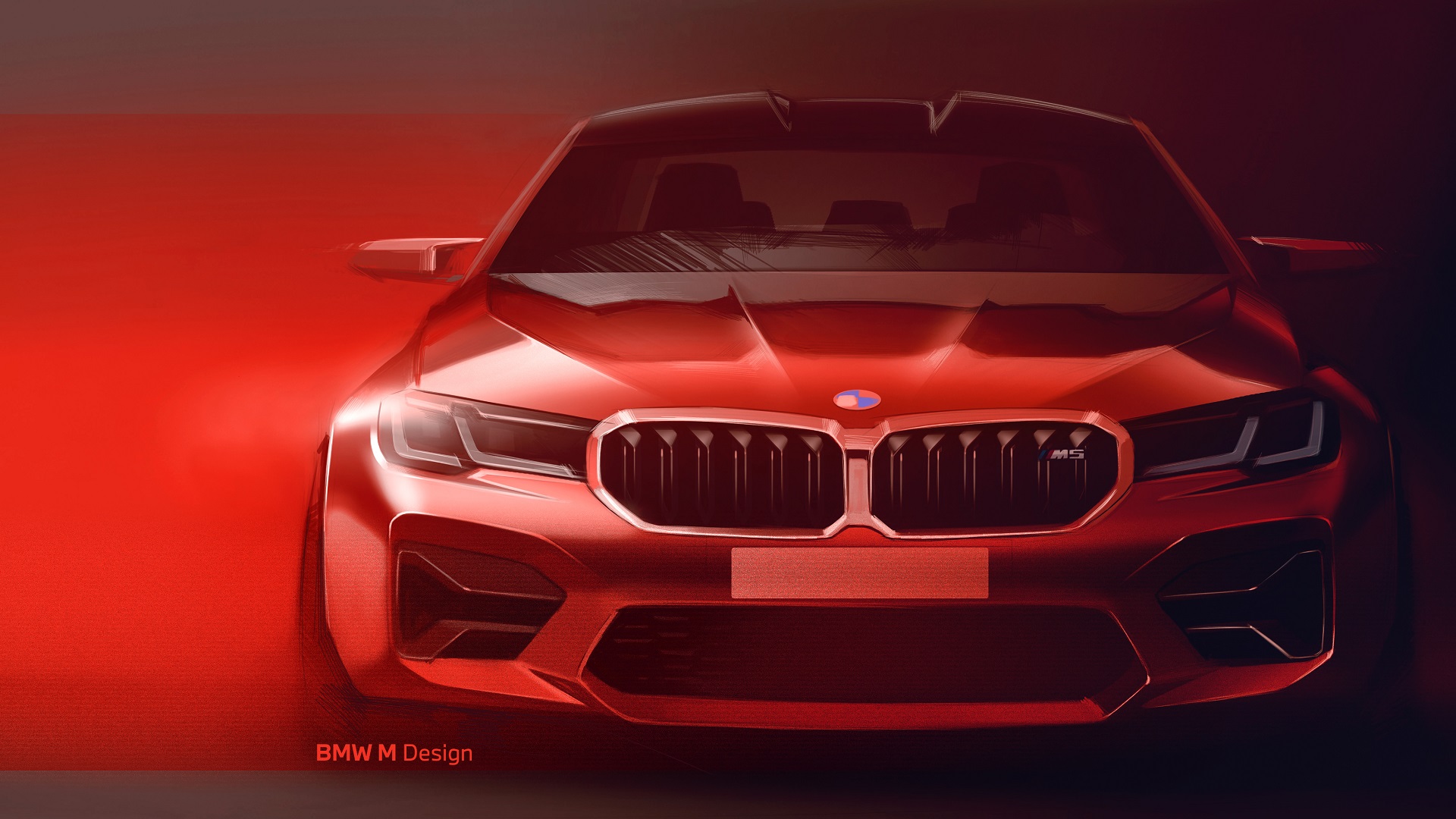 Download 2021 BMW M5 Competition - Design Sketch HD Wallpaper 1920x1080 #96
