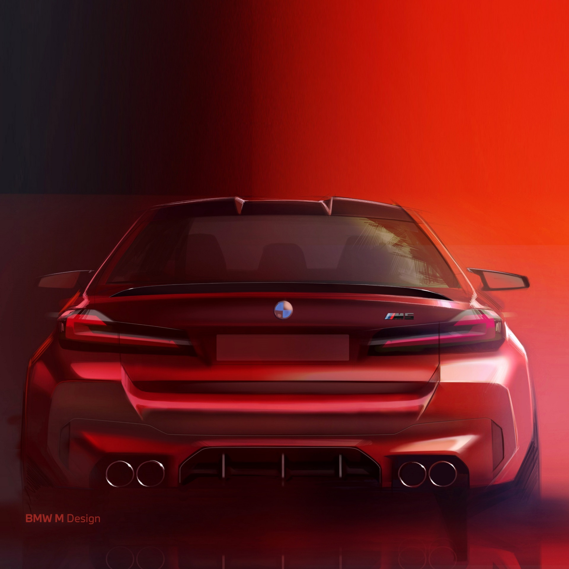 Download 2021 BMW M5 Competition - Design Sketch HD Wallpaper 1920x1920 #101