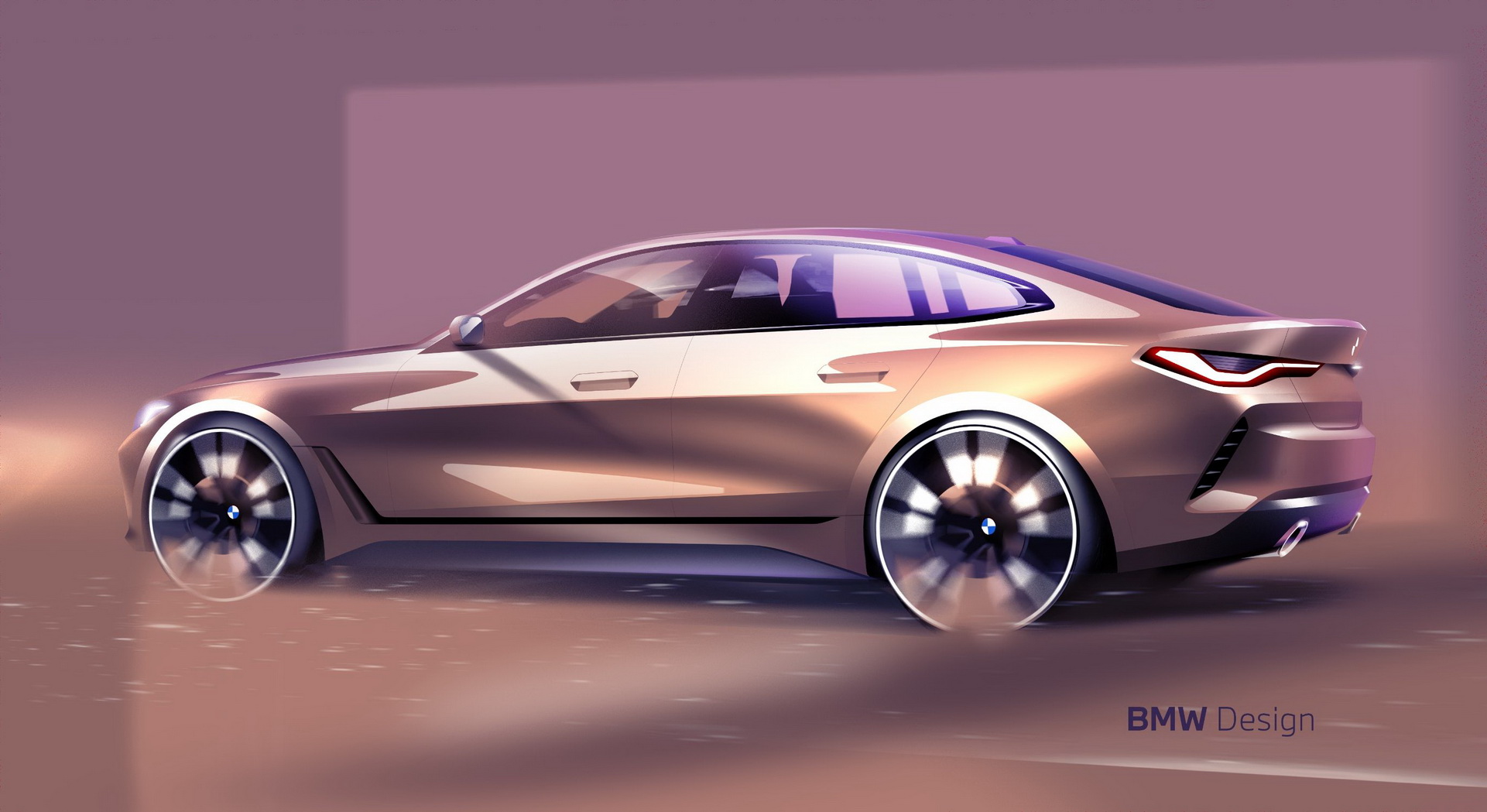 Download 2022 BMW 4 Series M440i xDrive Gran Coupé - Design Sketch HD Wallpaper 1921x1049 #152