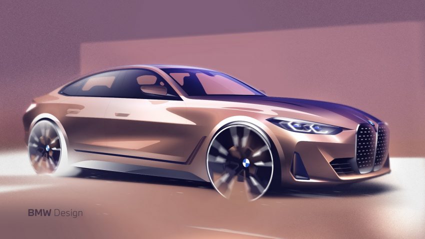 2022 BMW 430i Gran Coupé - Design Sketch Wallpaper 850x478 #38
