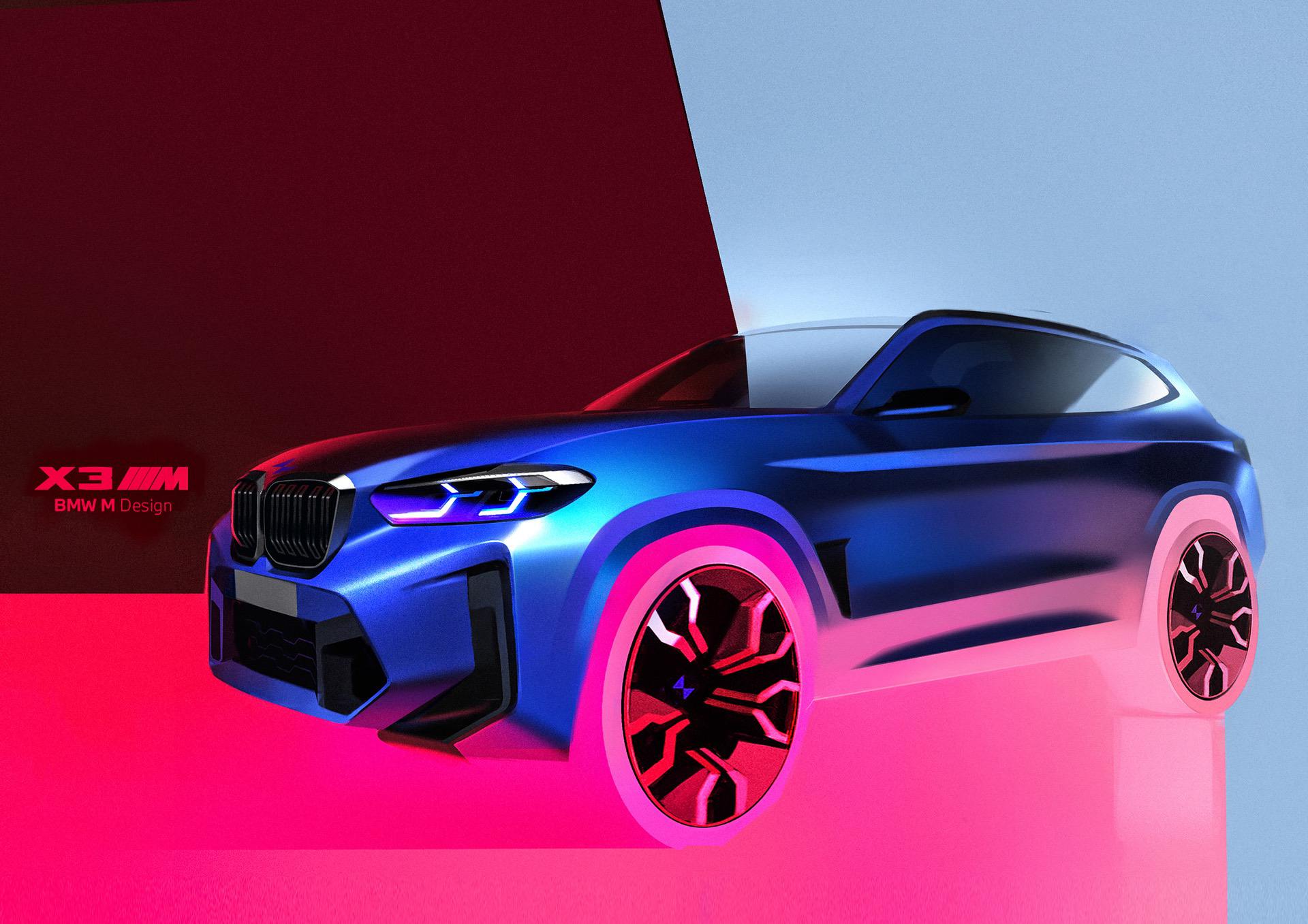 Download 2022 BMW X3 M Competition - Design Sketch HD Wallpaper 1920x1357 #59
