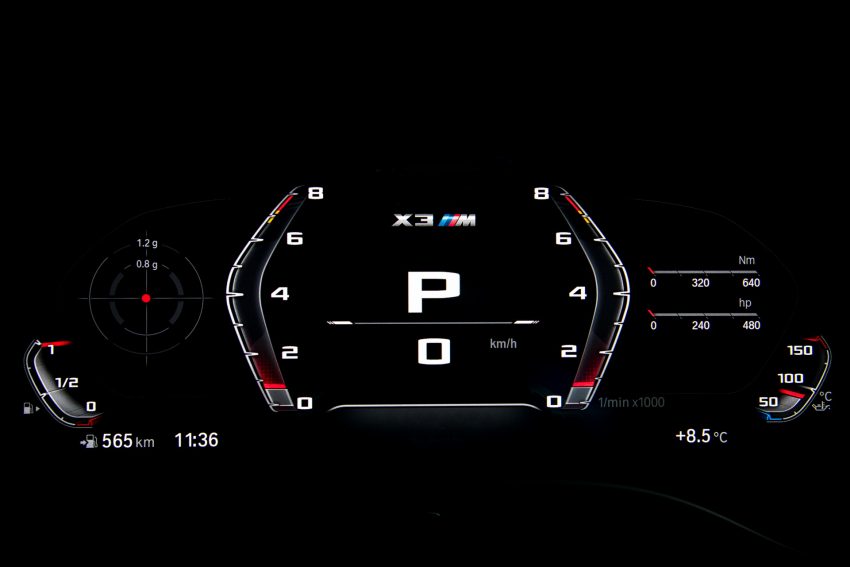 2022 BMW X3 M Competition - Digital Instrument Cluster Wallpaper 850x567 #53