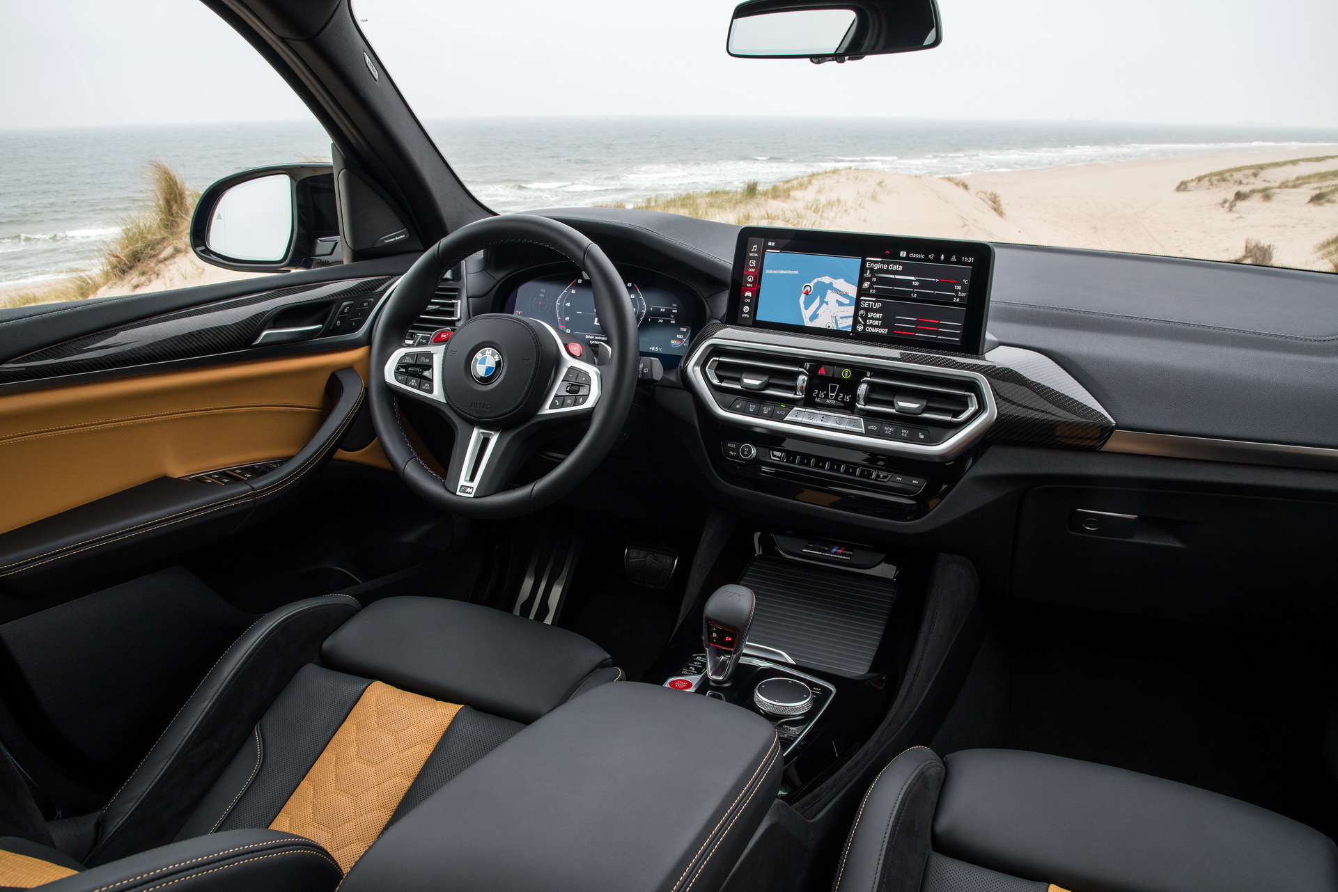 Download 2022 BMW X3 M Competition - Interior HD Wallpaper 1921x1281 #52
