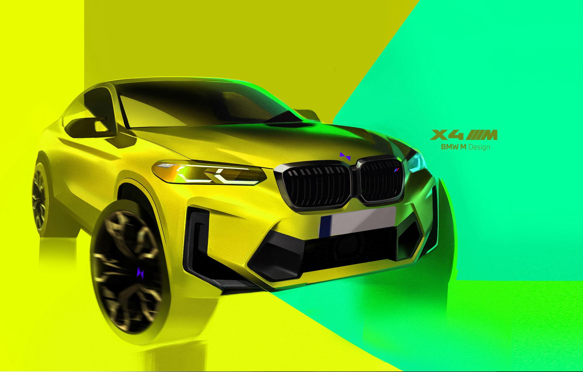 Download 2022 BMW X4 M Competition - Design Sketch HD Wallpaper 1920x1224 #57