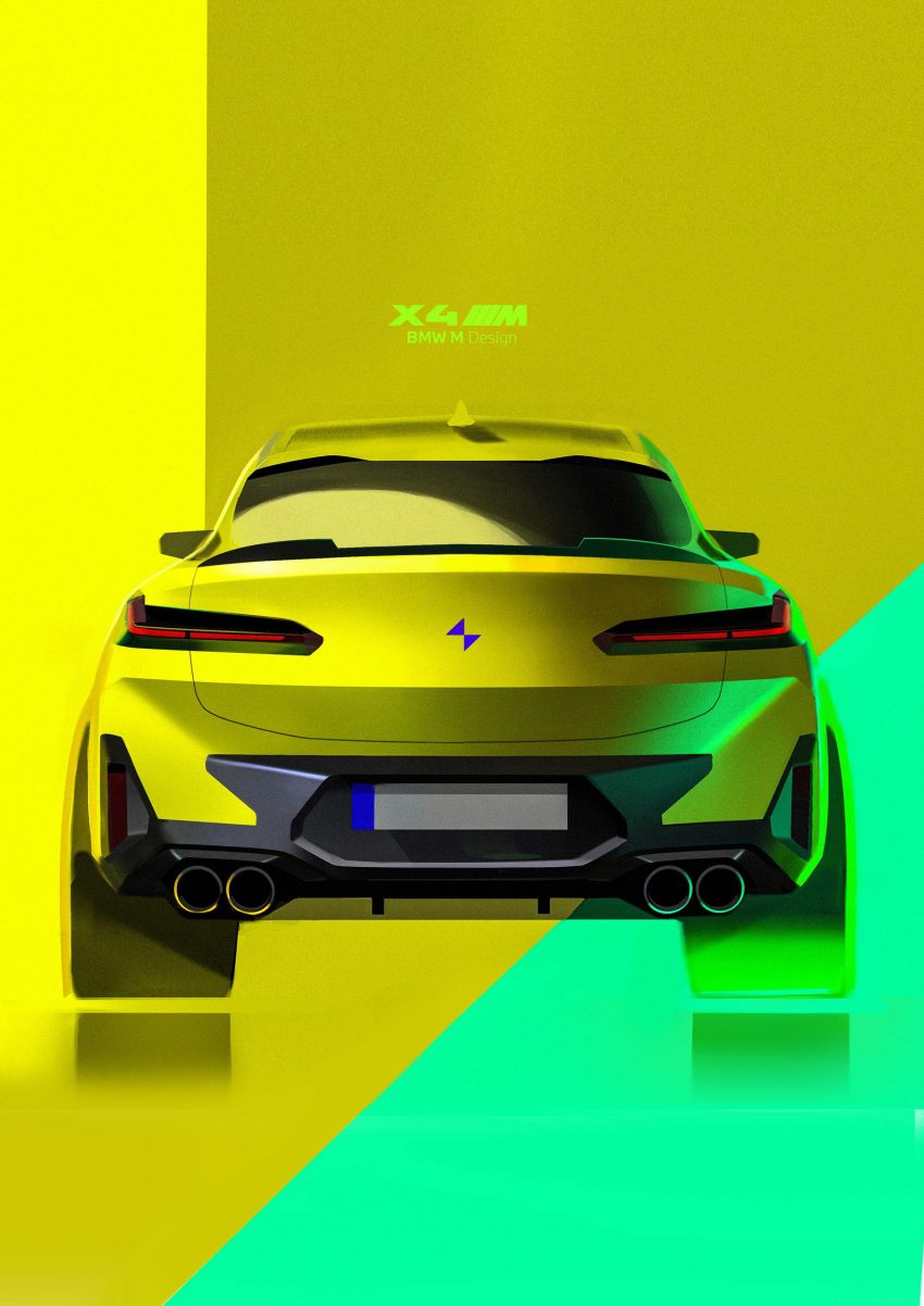 2022 BMW X4 M Competition - Design Sketch Phone Wallpaper 850x1202 #60