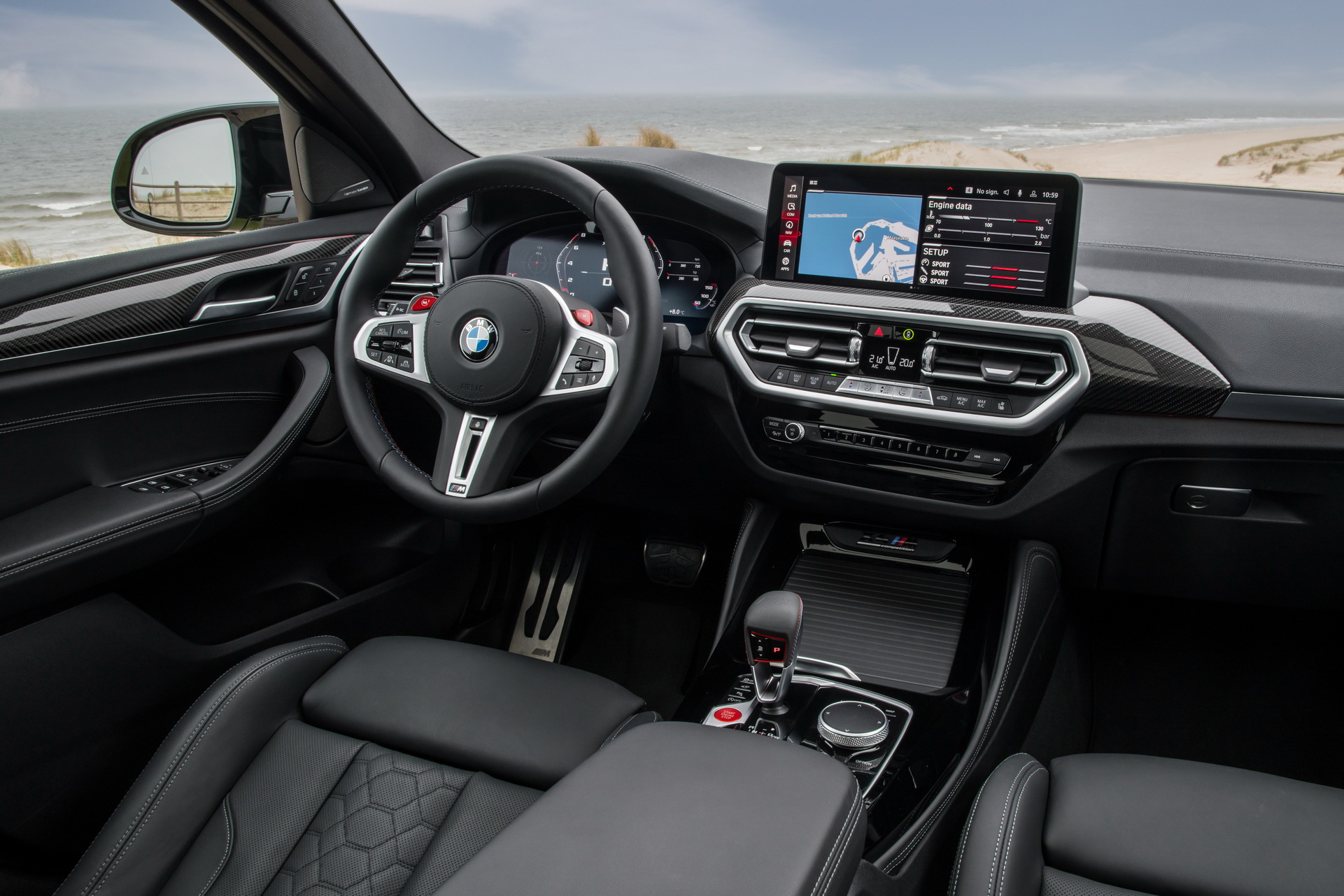 Download 2022 BMW X4 M Competition - Interior HD Wallpaper 1921x1281 #38