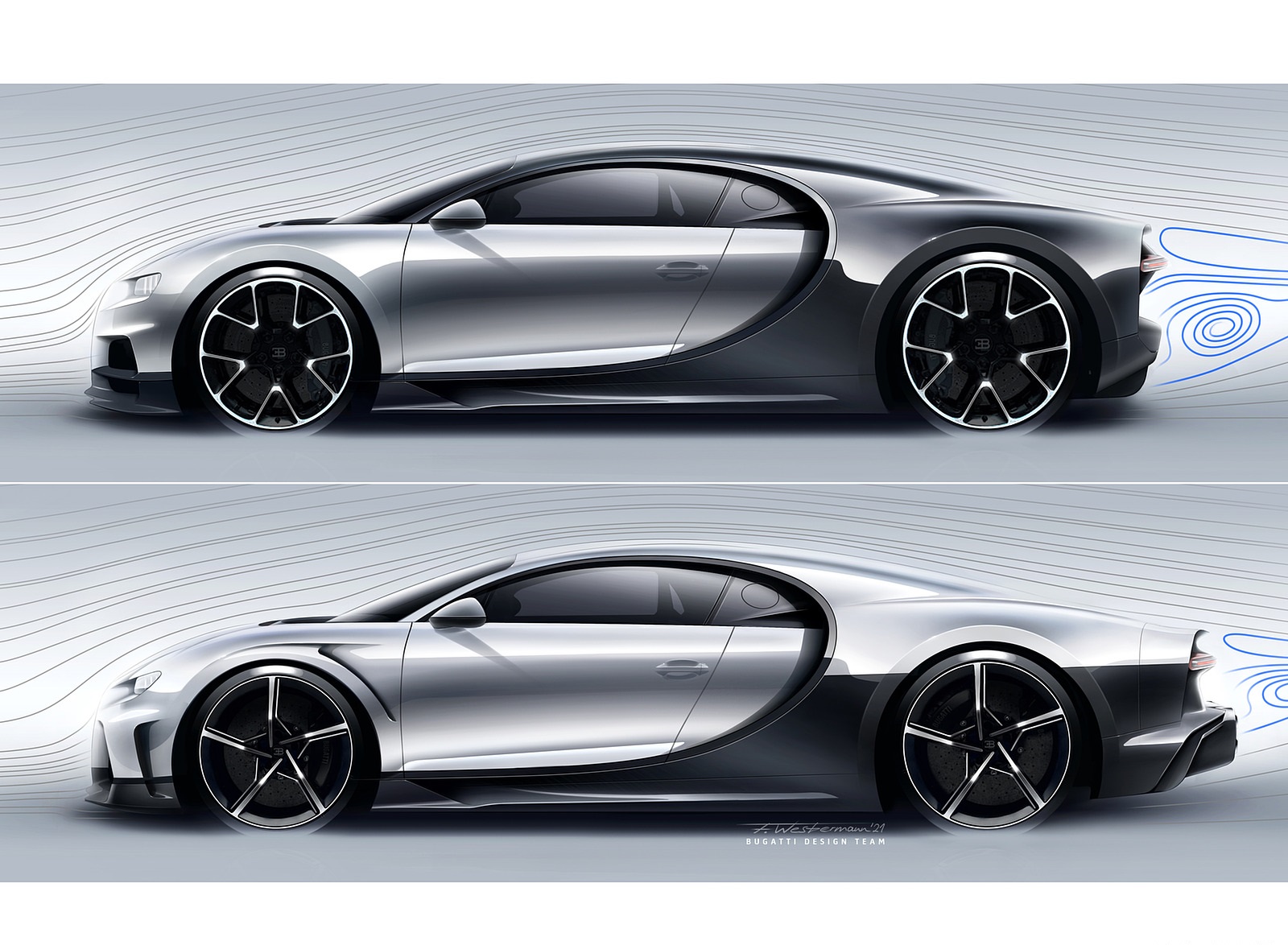 Download 2022 Bugatti Chiron Super Sport - Design Sketch HD Wallpaper 1600x1174 #51