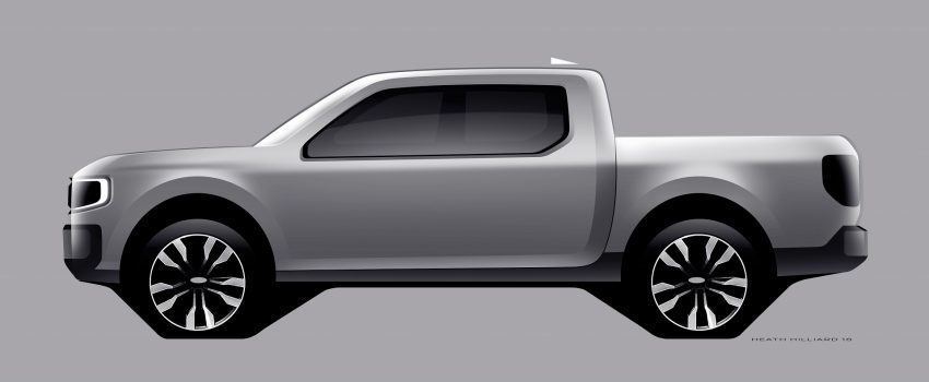 2022 Ford Maverick Lariat - Design Sketch Wallpaper 850x350 #40