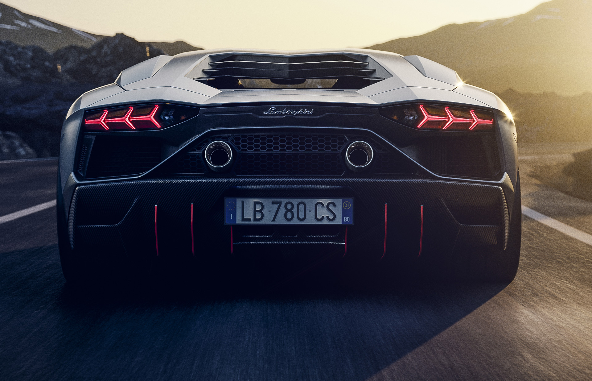 Download 2022 Lamborghini Aventador LP 780-4 Ultimae - Rear HD Wallpaper 1920x1235 #48