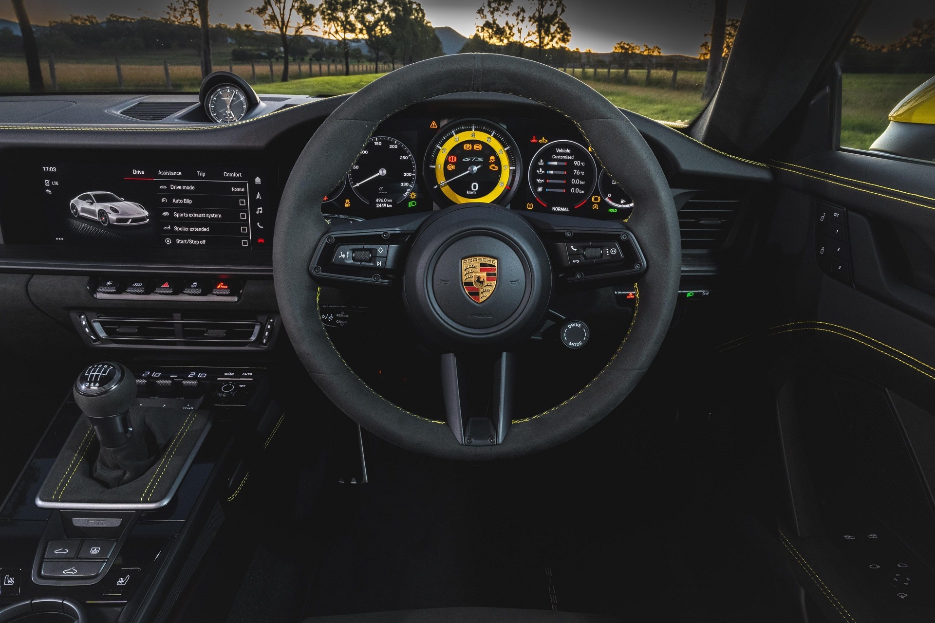 Download 2022 Porsche 911 Carrera GTS - Interior, Steering Wheel HD Wallpaper 1920x1280 #58