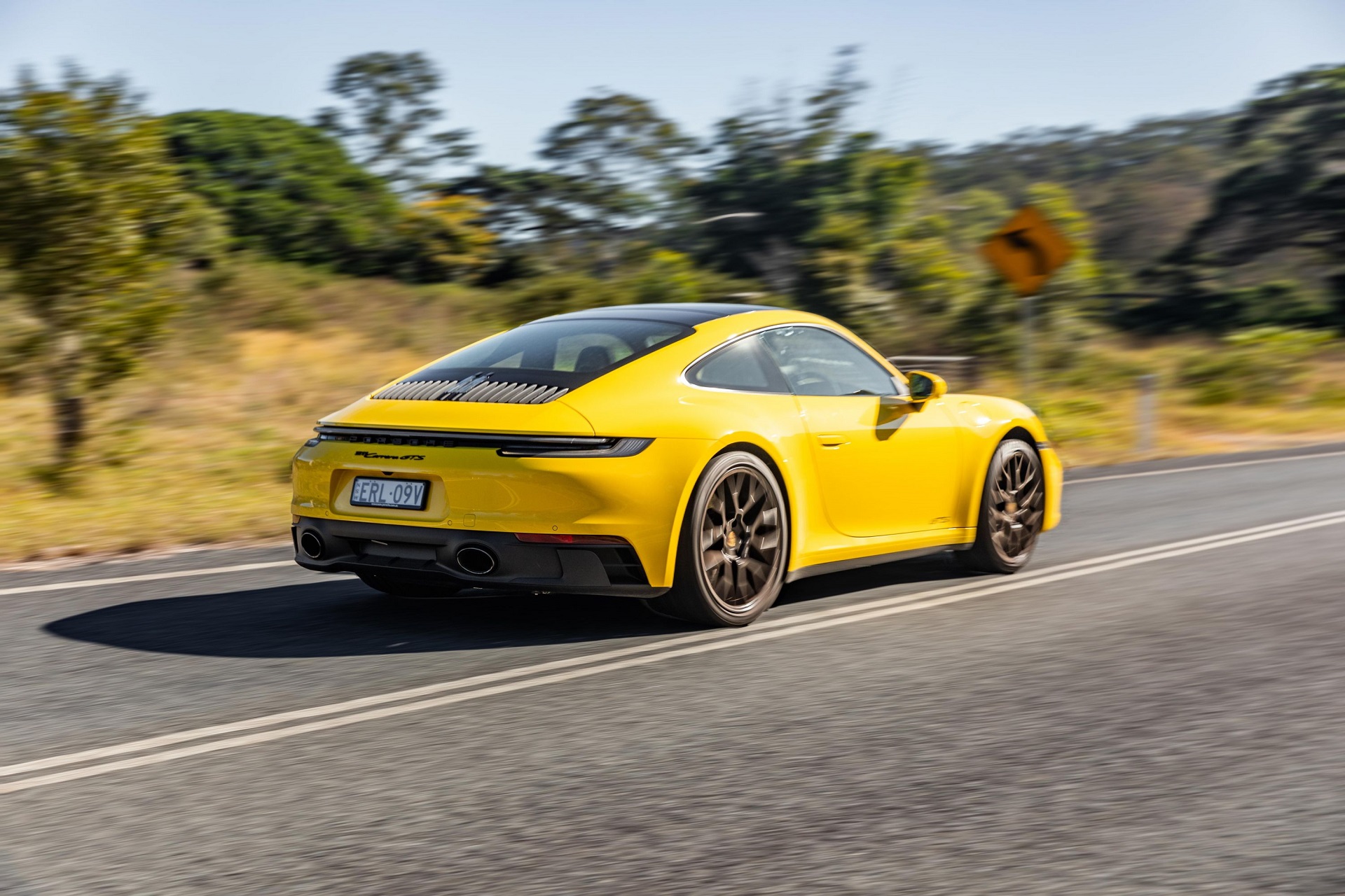 Download 2022 Porsche 911 Carrera GTS - Rear Three-Quarter HD Wallpaper 1920x1280 #24