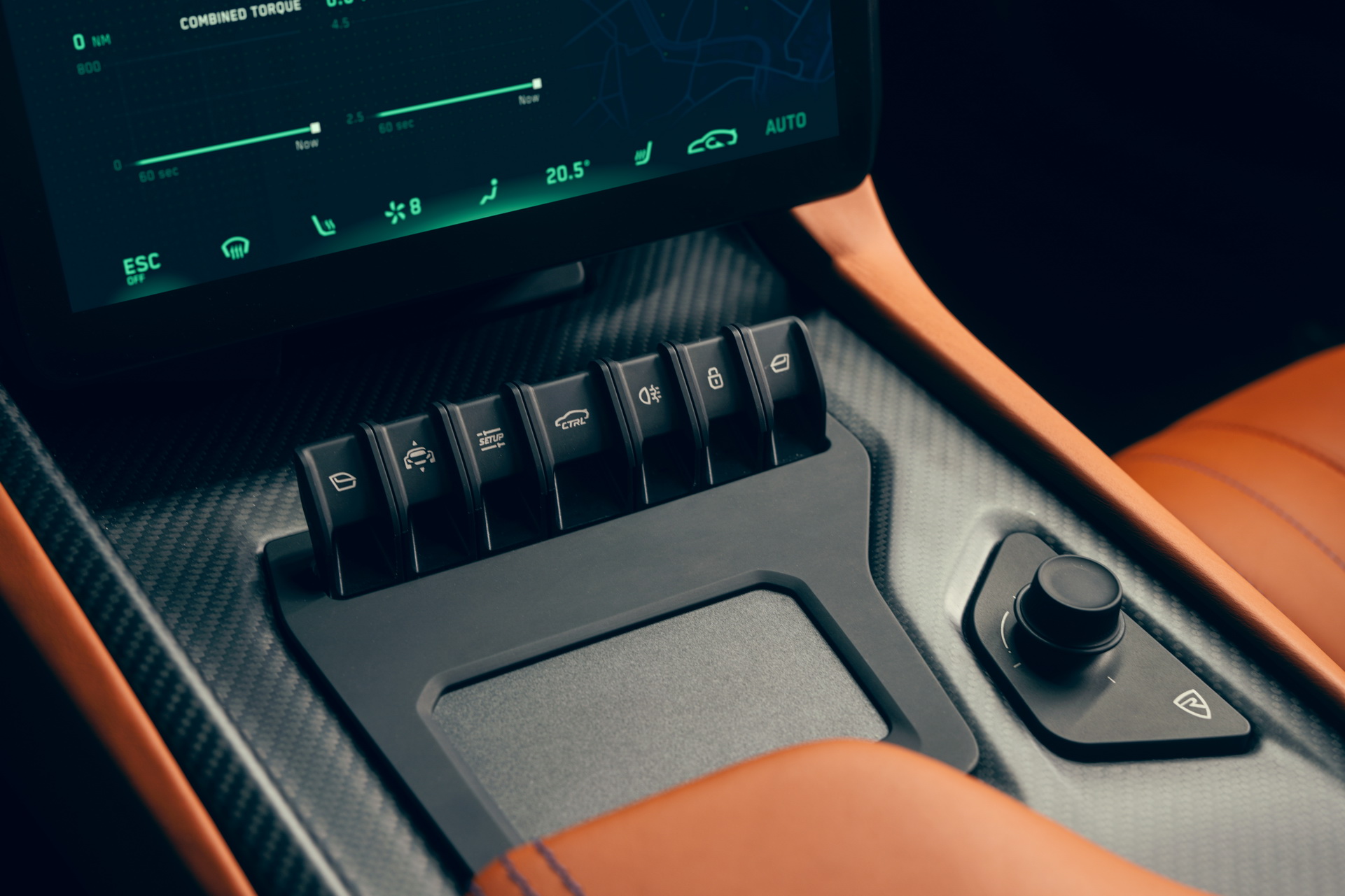 Download 2022 Rimac Nevera - Central Console HD Wallpaper 1921x1281 #36