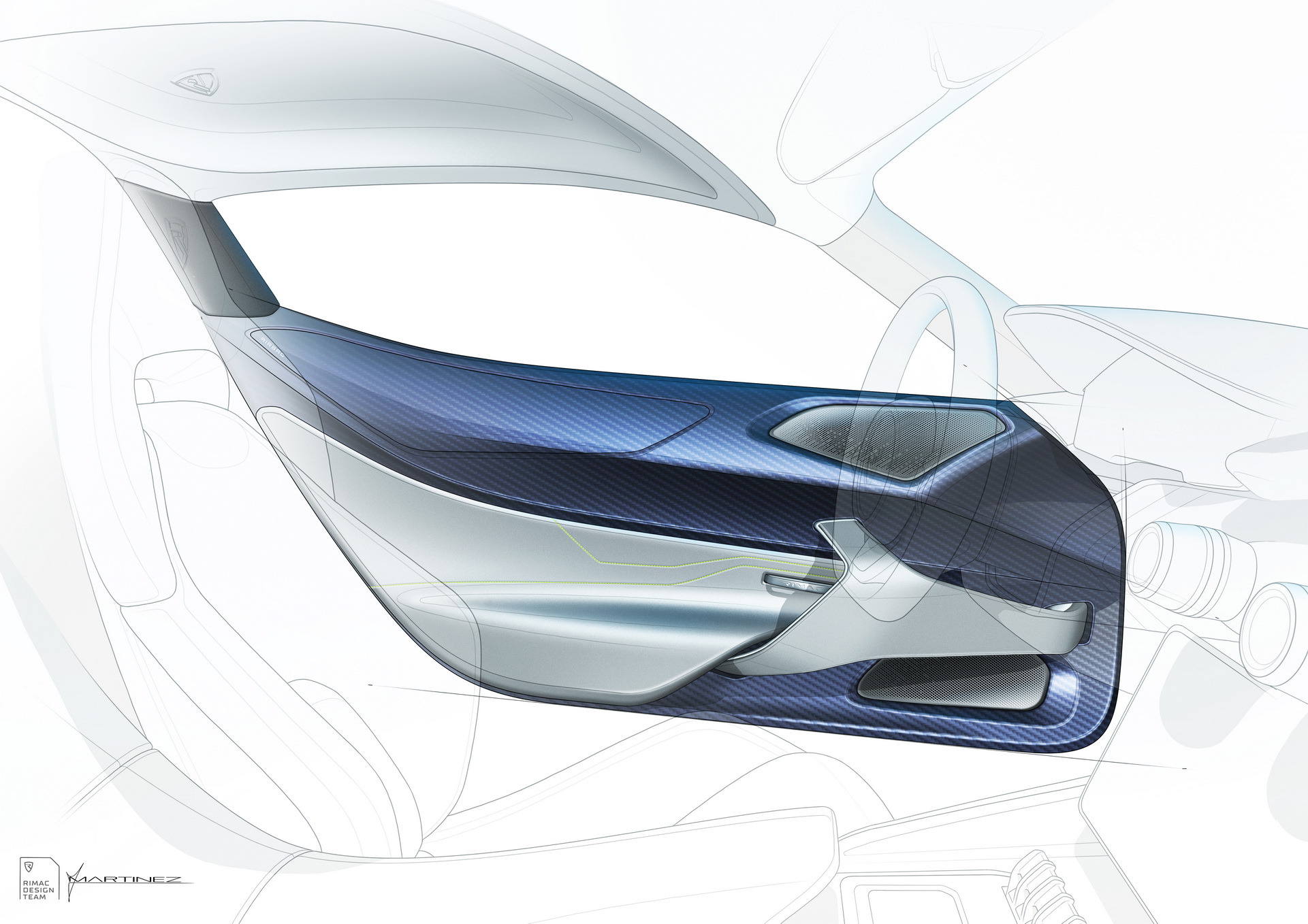 Download 2022 Rimac Nevera - Design Sketch HD Wallpaper 1921x1358 #50