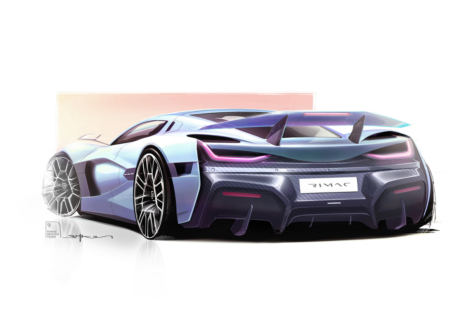 Download 2022 Rimac Nevera - Design Sketch HD Wallpaper 1921x1358 #40