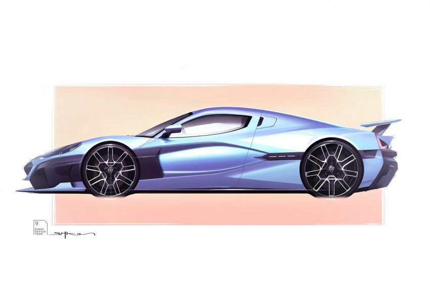 2022 Rimac Nevera - Design Sketch Wallpaper 850x601 #41