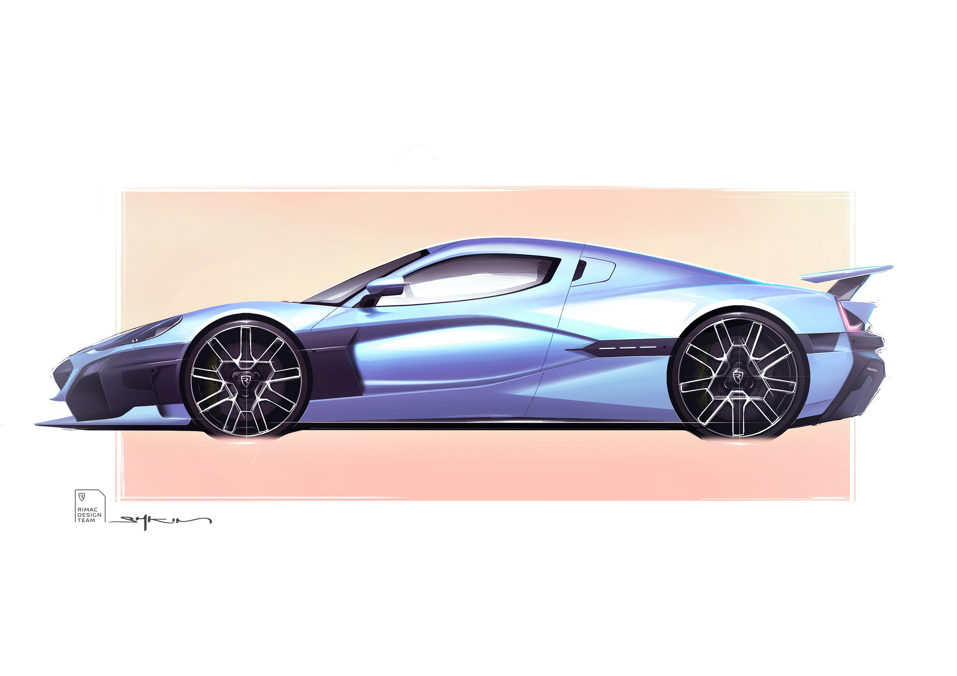 Download 2022 Rimac Nevera - Design Sketch HD Wallpaper 1921x1358 #41