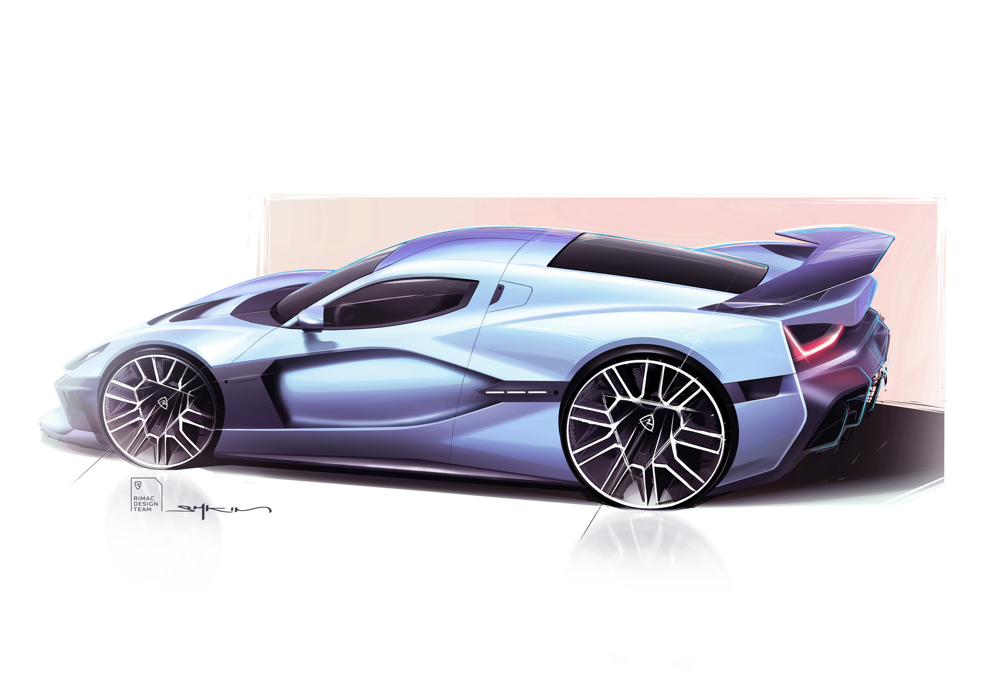 Download 2022 Rimac Nevera - Design Sketch HD Wallpaper 1921x1358 #42