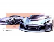 2022 Rimac Nevera - Design Sketch Wallpaper 190x150