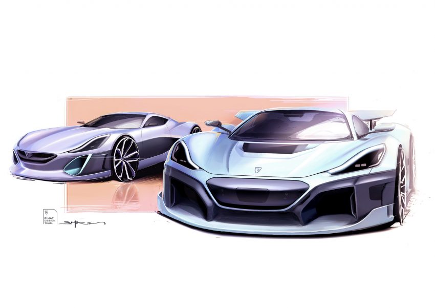 2022 Rimac Nevera - Design Sketch Wallpaper 850x601 #43