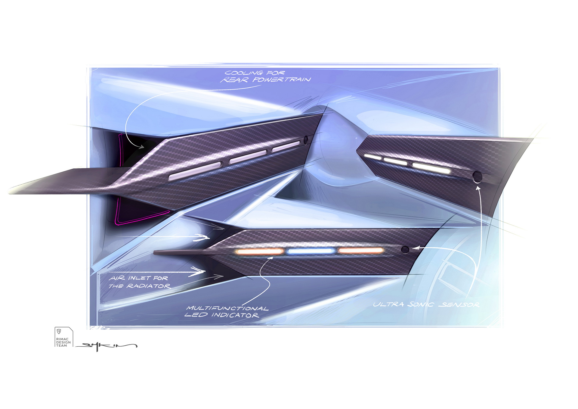 Download 2022 Rimac Nevera - Design Sketch HD Wallpaper 1921x1358 #45