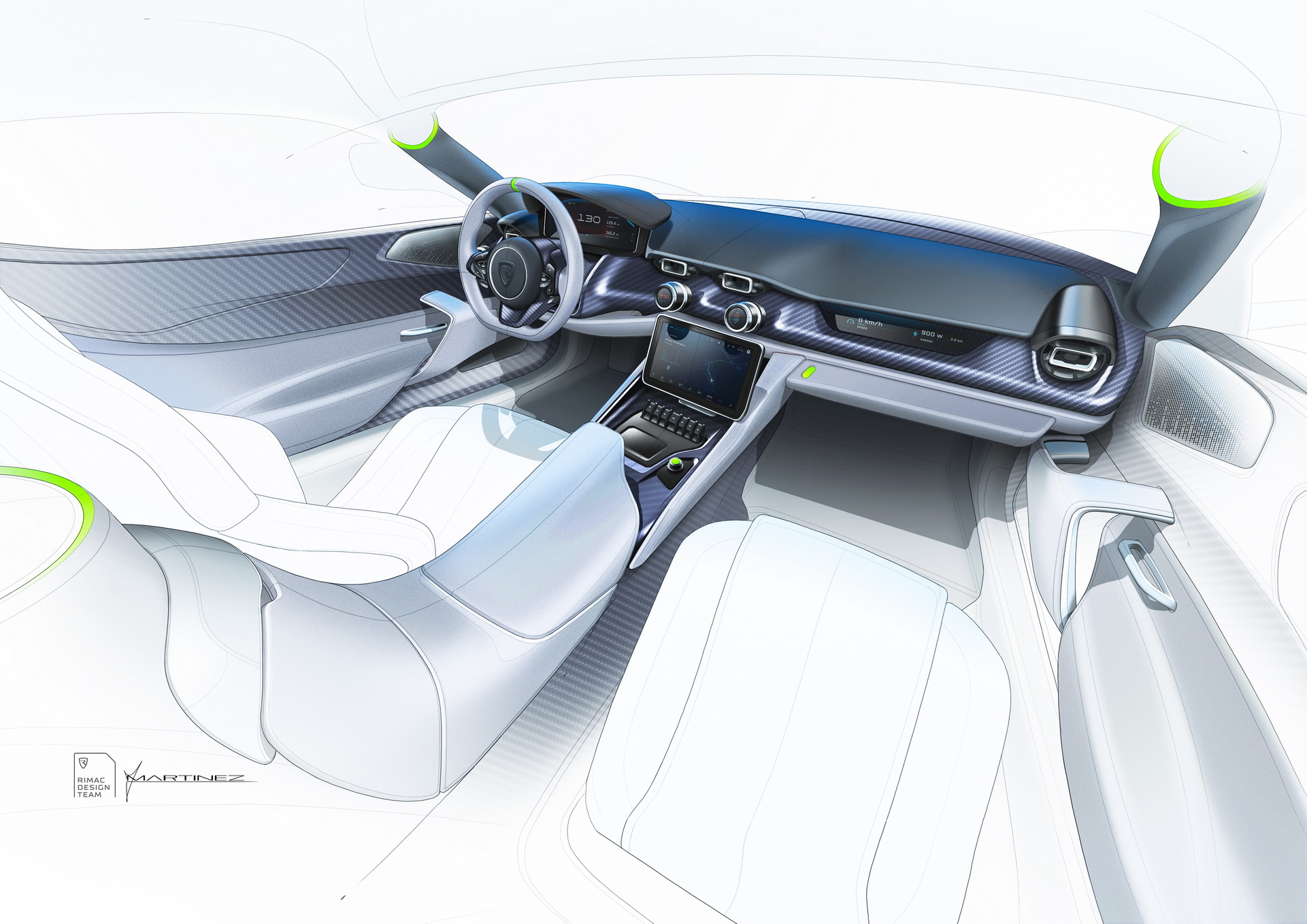 Download 2022 Rimac Nevera - Design Sketch HD Wallpaper 1921x1358 #47