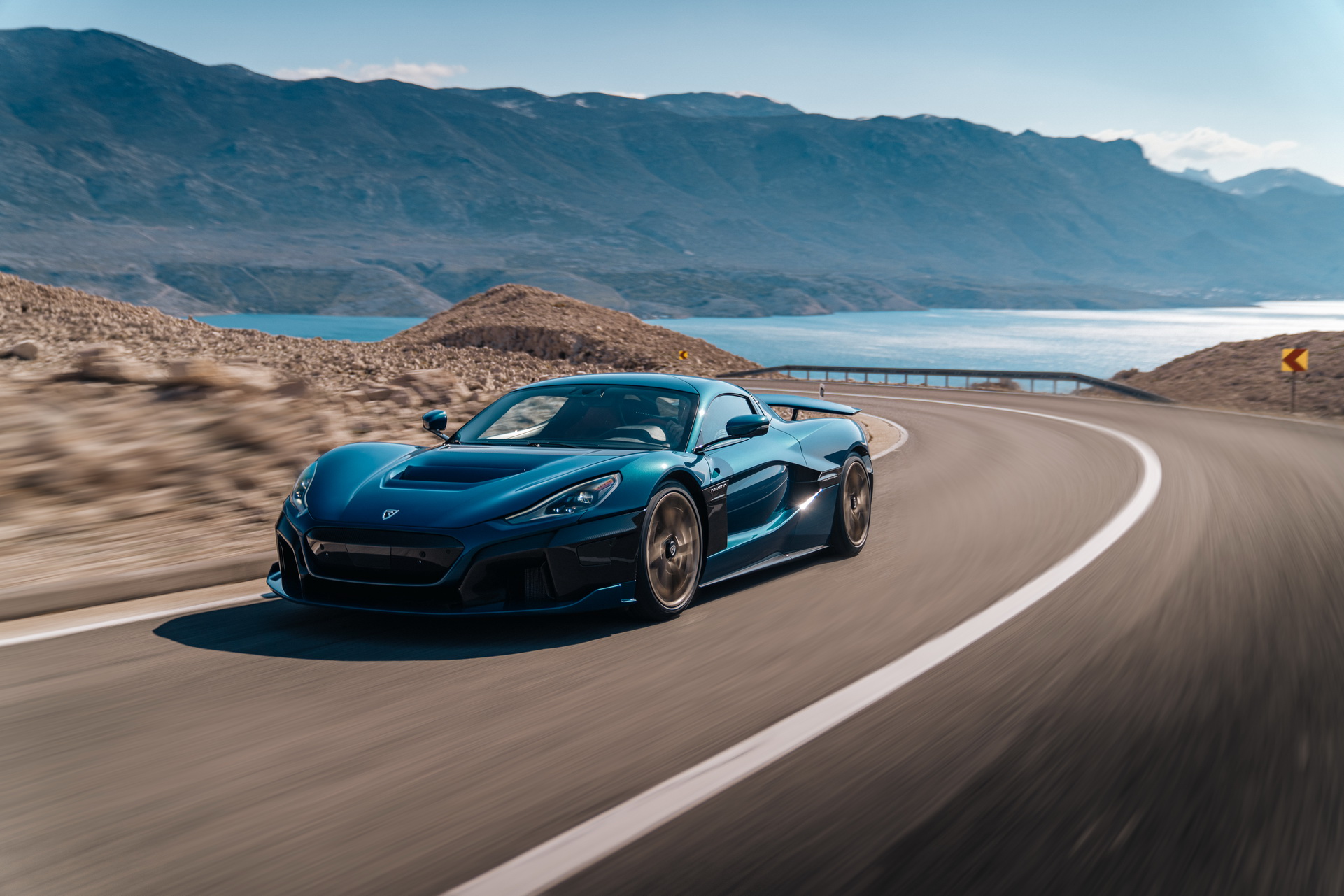 Download 2022 Rimac Nevera - Front Three-Quarter HD Wallpaper 1921x1281 #3