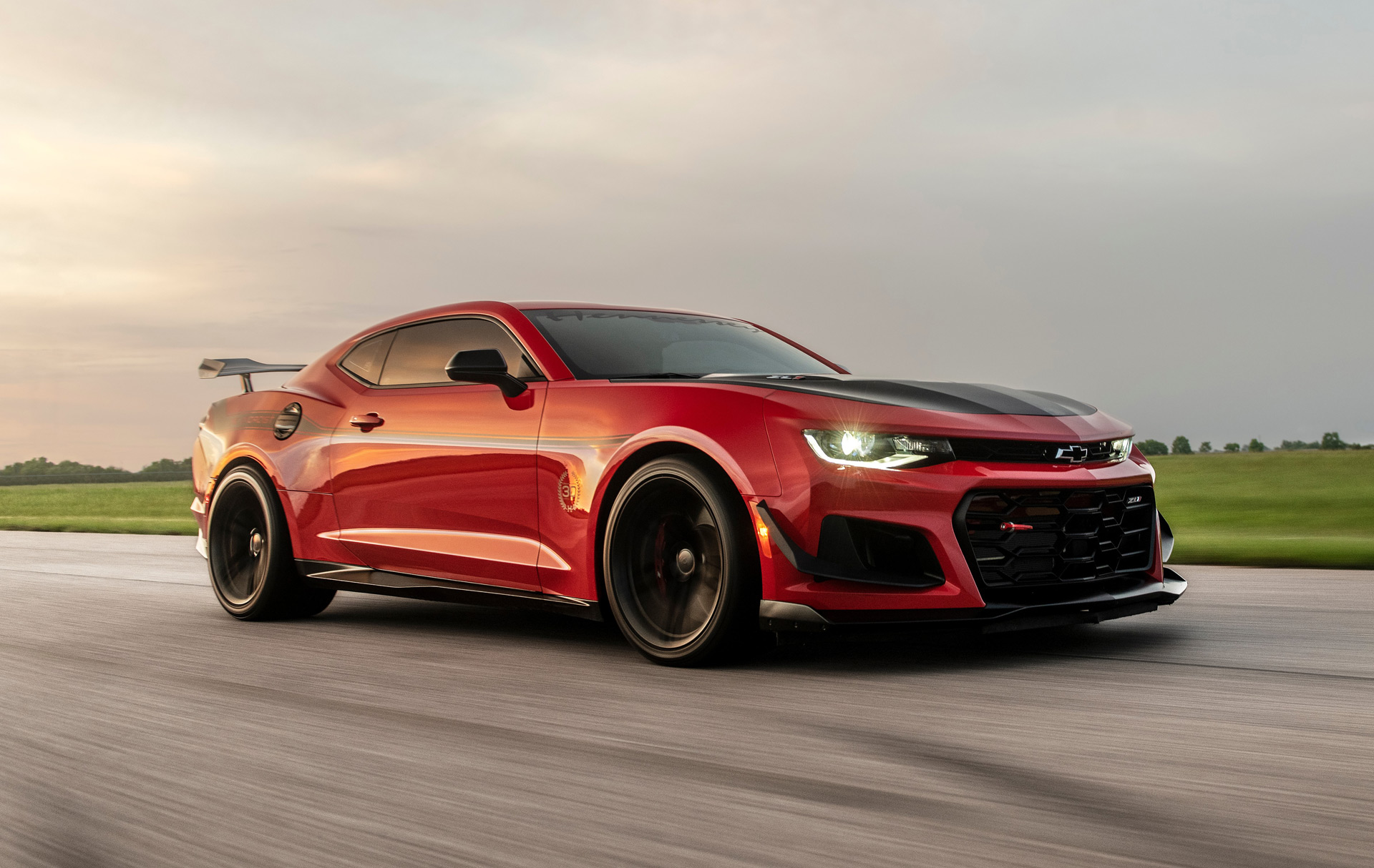 Download 2021 Hennessey Exorcist Chevrolet Camaro ZL1 - Front Three-Quarter HD Wallpaper 1920x1214 #1