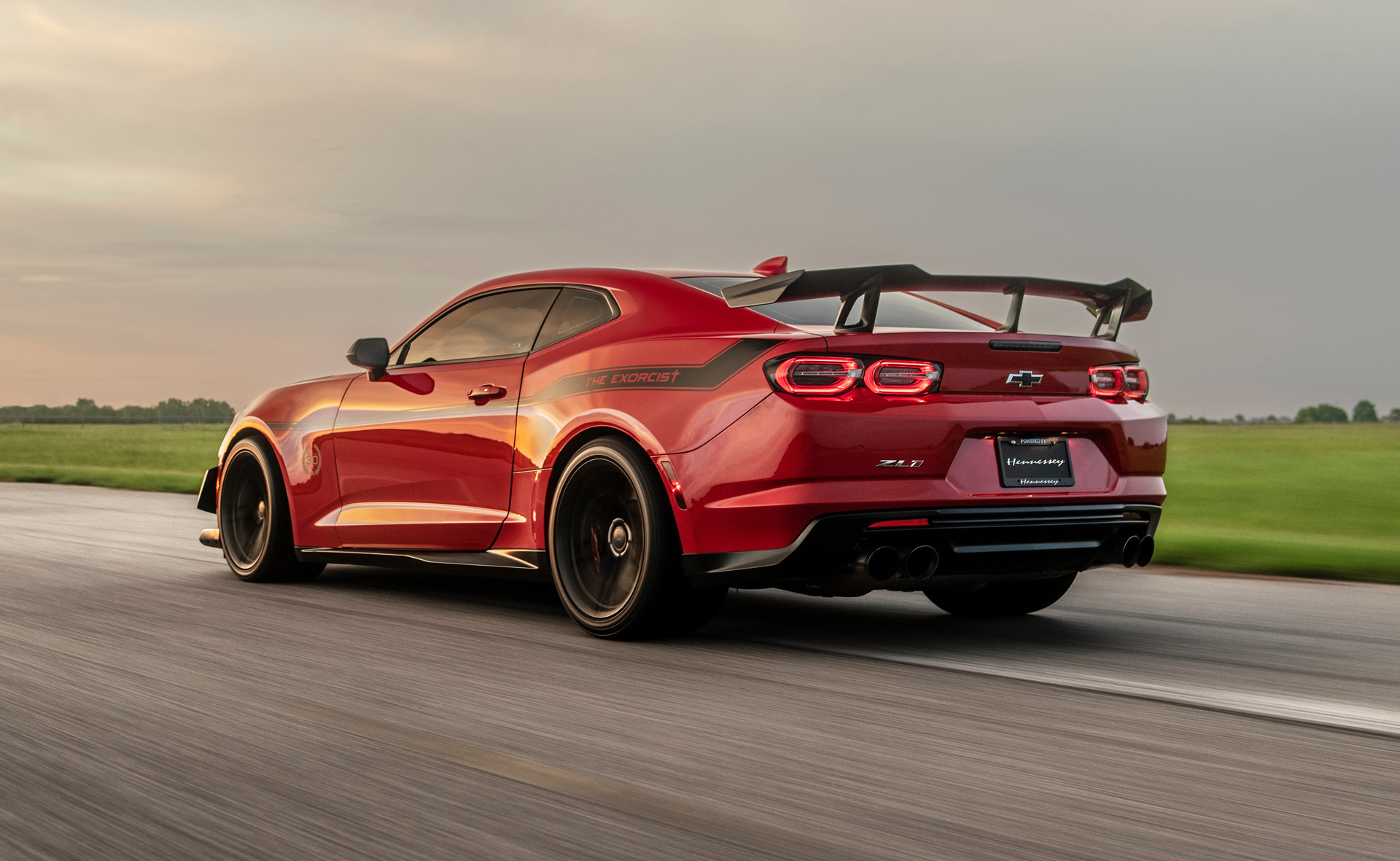 Download 2021 Hennessey Exorcist Chevrolet Camaro ZL1 - Rear Three-Quarter HD Wallpaper 1920x1181 #2