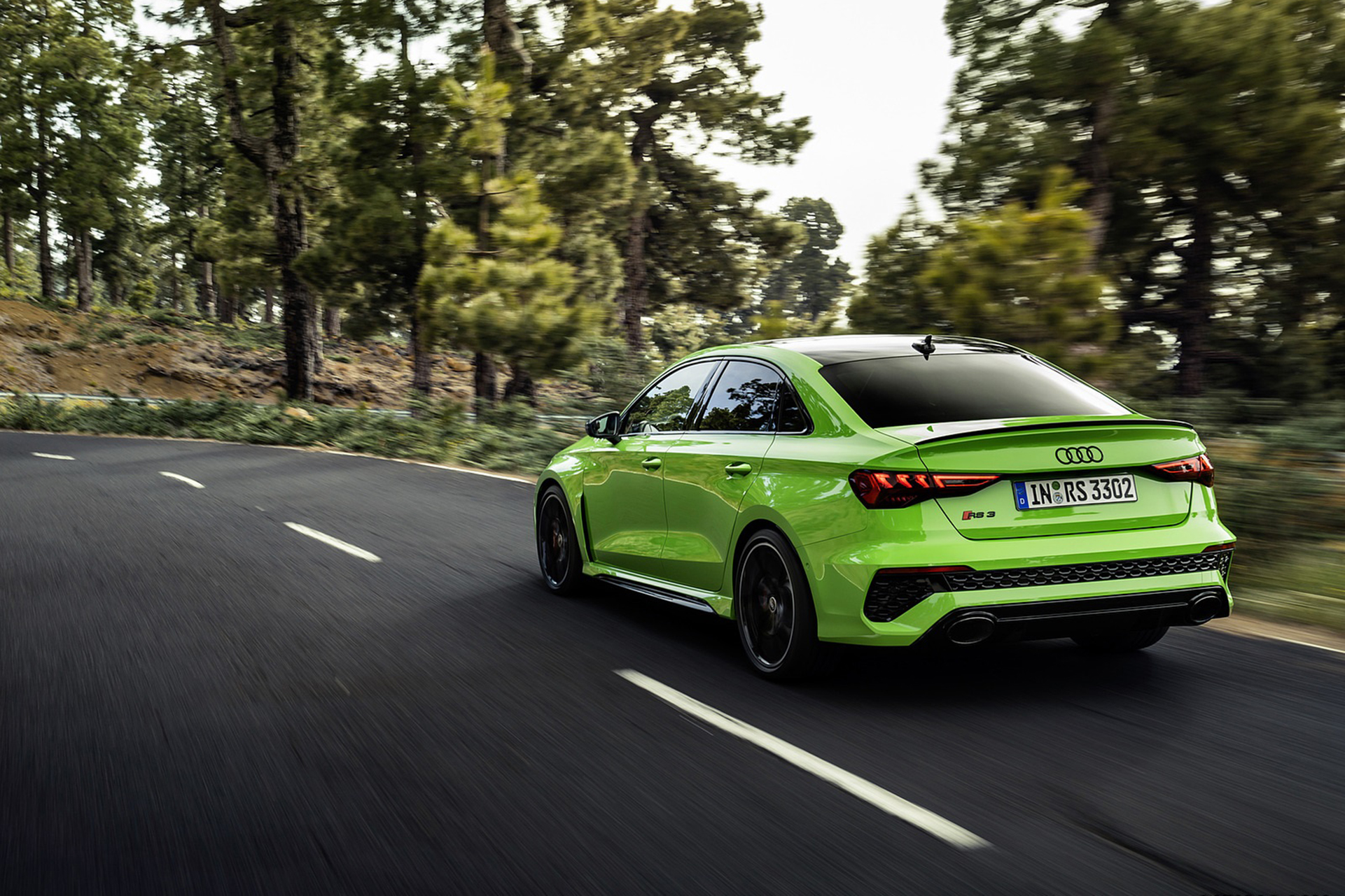 Download 2022 Audi RS3 Sedan - Rear Three-Quarter HD Wallpaper 1921x1281 #2