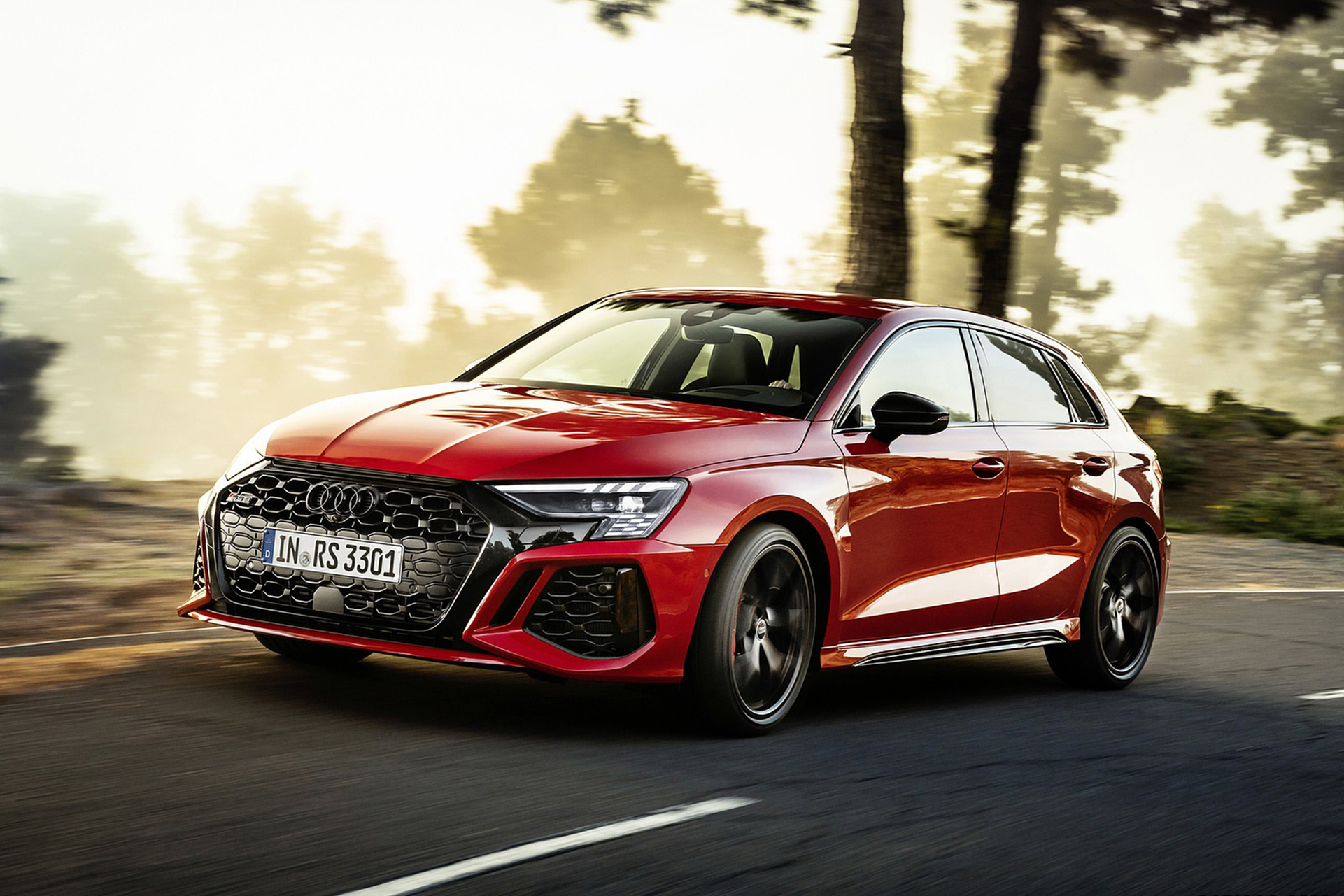 Download 2022 Audi RS3 Sportback - Front Three-Quarter HD Wallpaper 1921x1281 #1