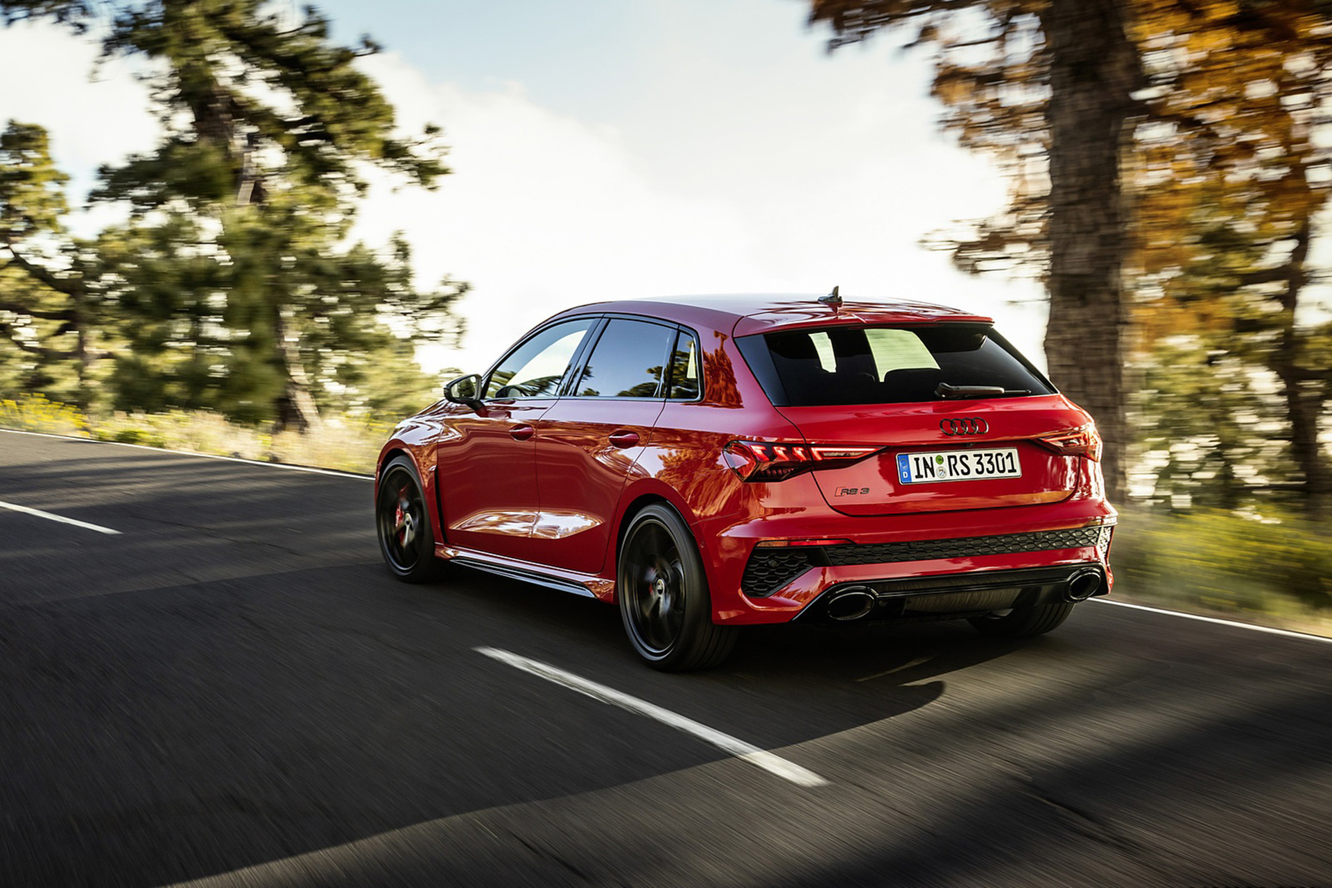 Download 2022 Audi RS3 Sportback - Rear Three-Quarter HD Wallpaper 1921x1281 #2