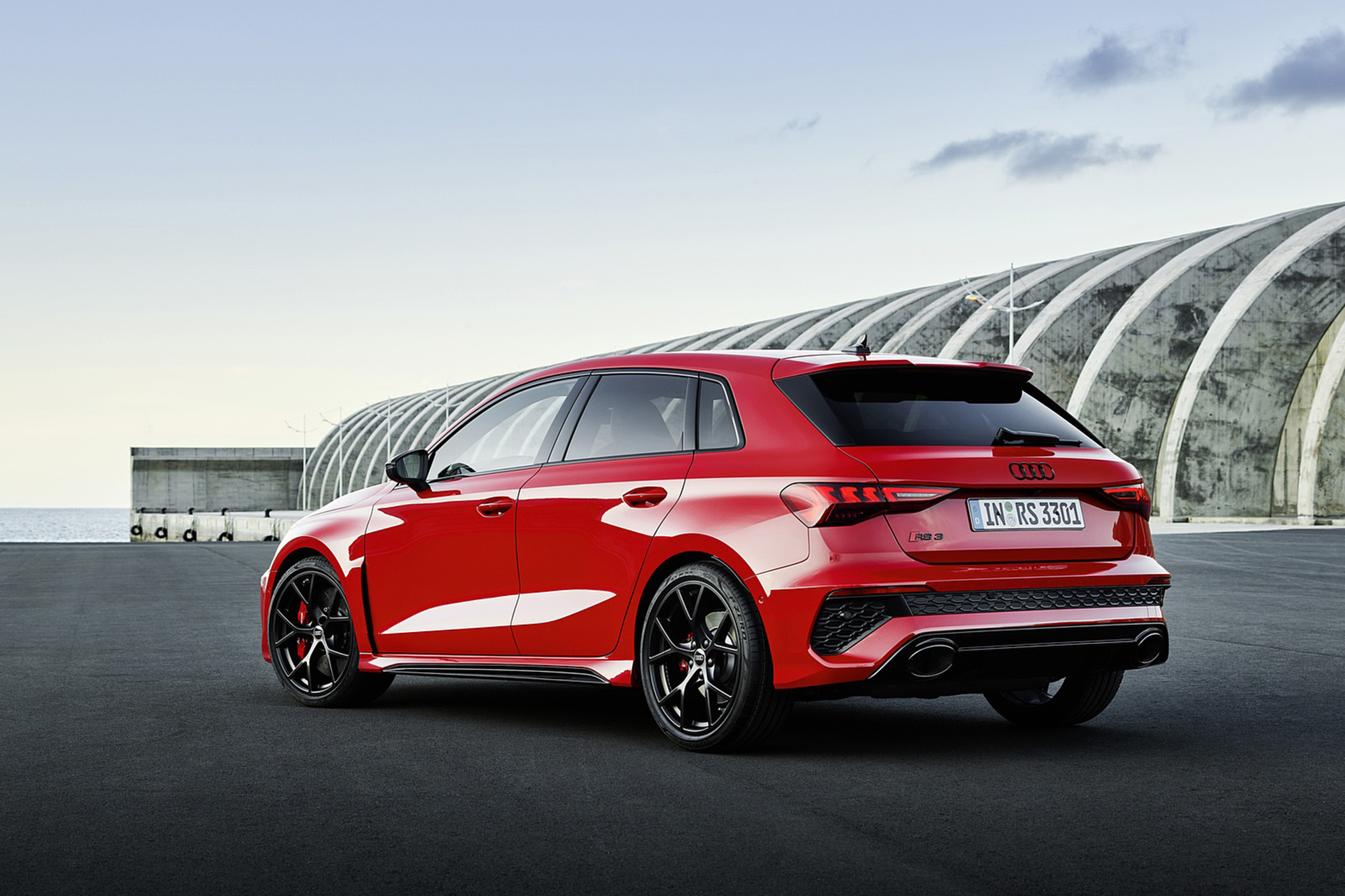 Download 2022 Audi RS3 Sportback - Rear Three-Quarter HD Wallpaper 1921x1280 #30