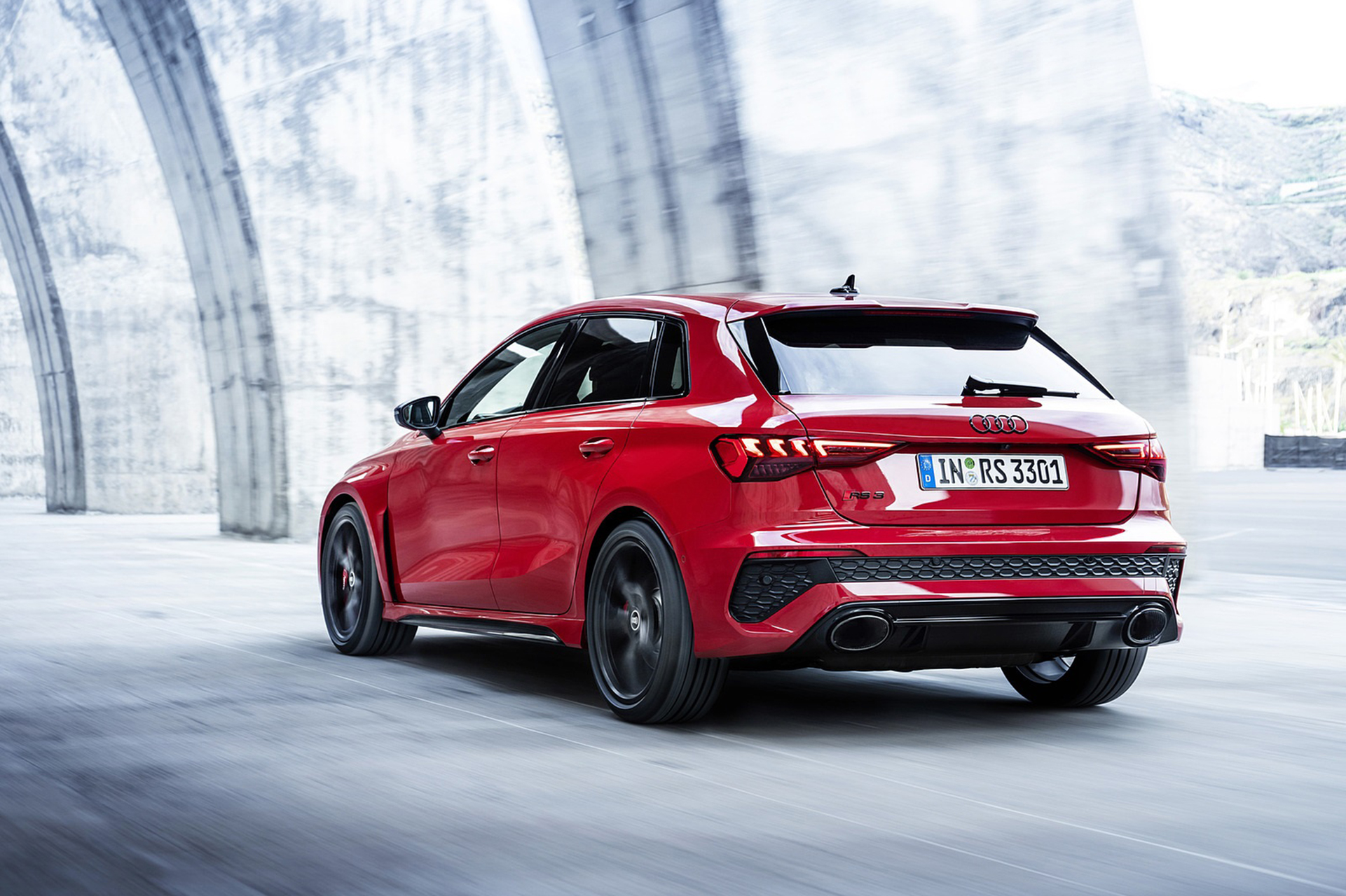 Download 2022 Audi RS3 Sportback - Rear Three-Quarter HD Wallpaper 1921x1280 #22