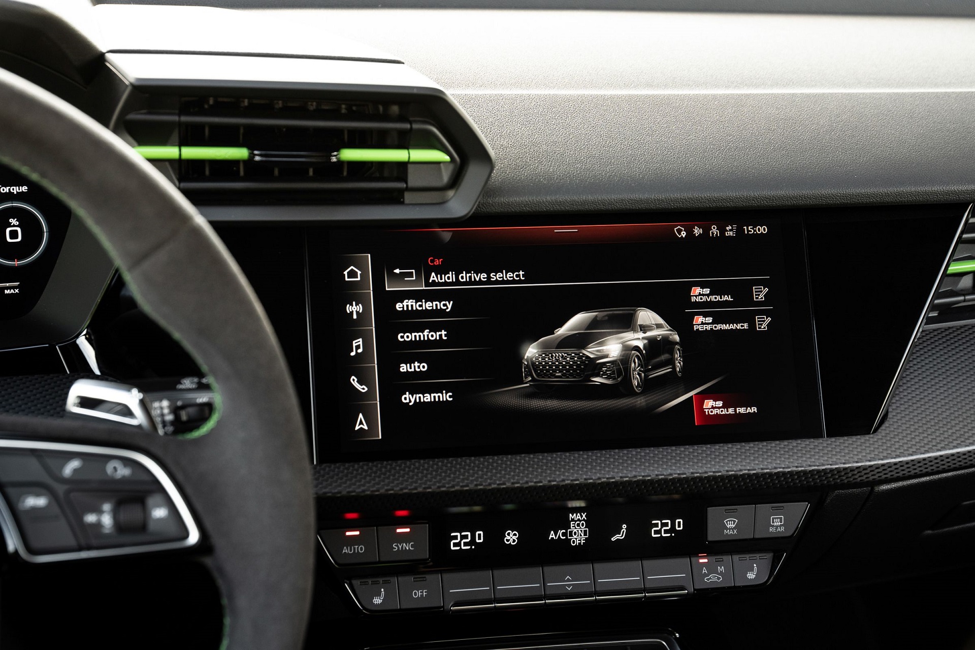 Download 2022 Audi RS3 Sedan - Central Console HD Wallpaper 1920x1280 #144