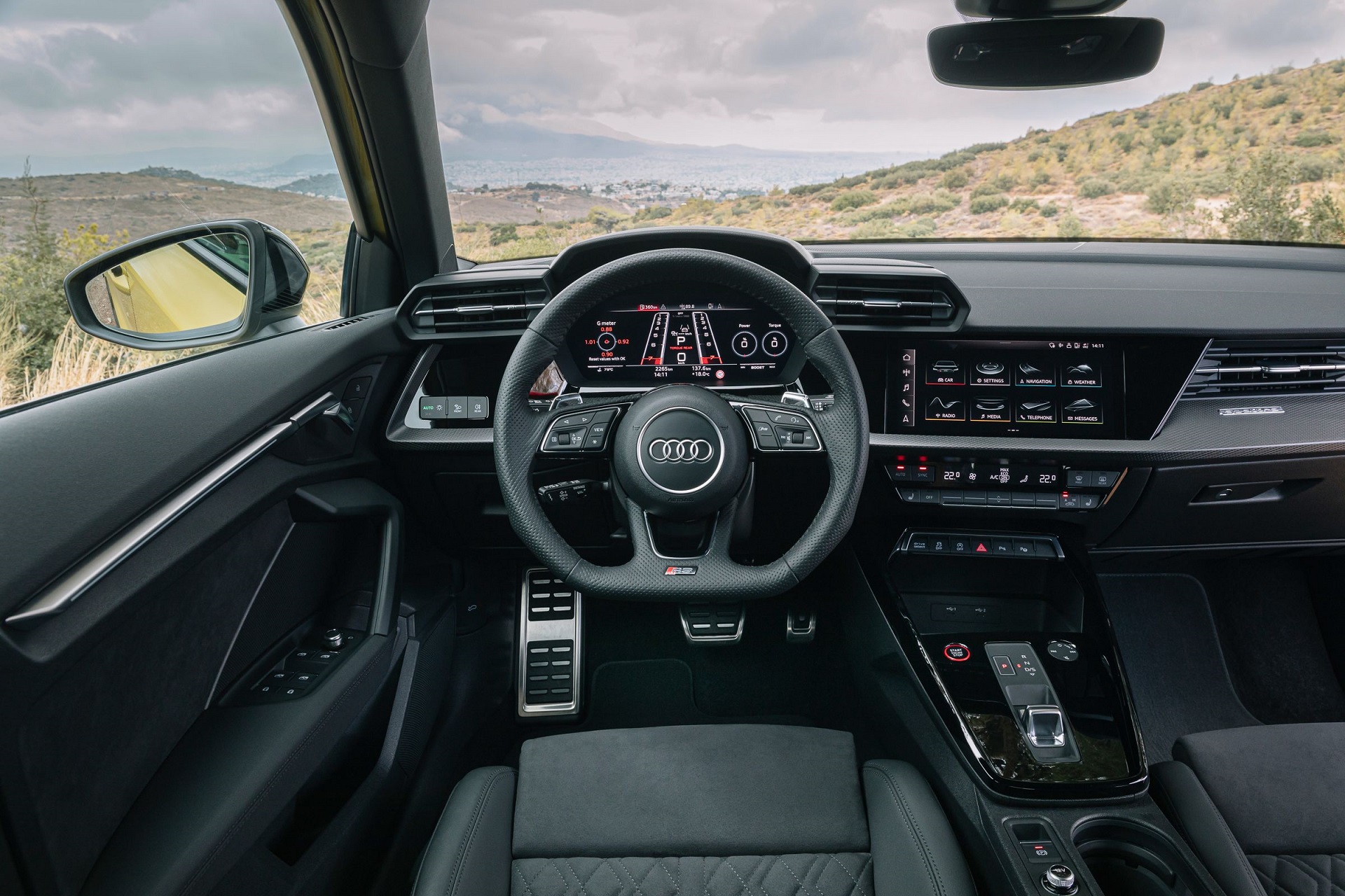 Download 2022 Audi RS3 Sedan - Interior, Cockpit HD Wallpaper 1920x1280 #128