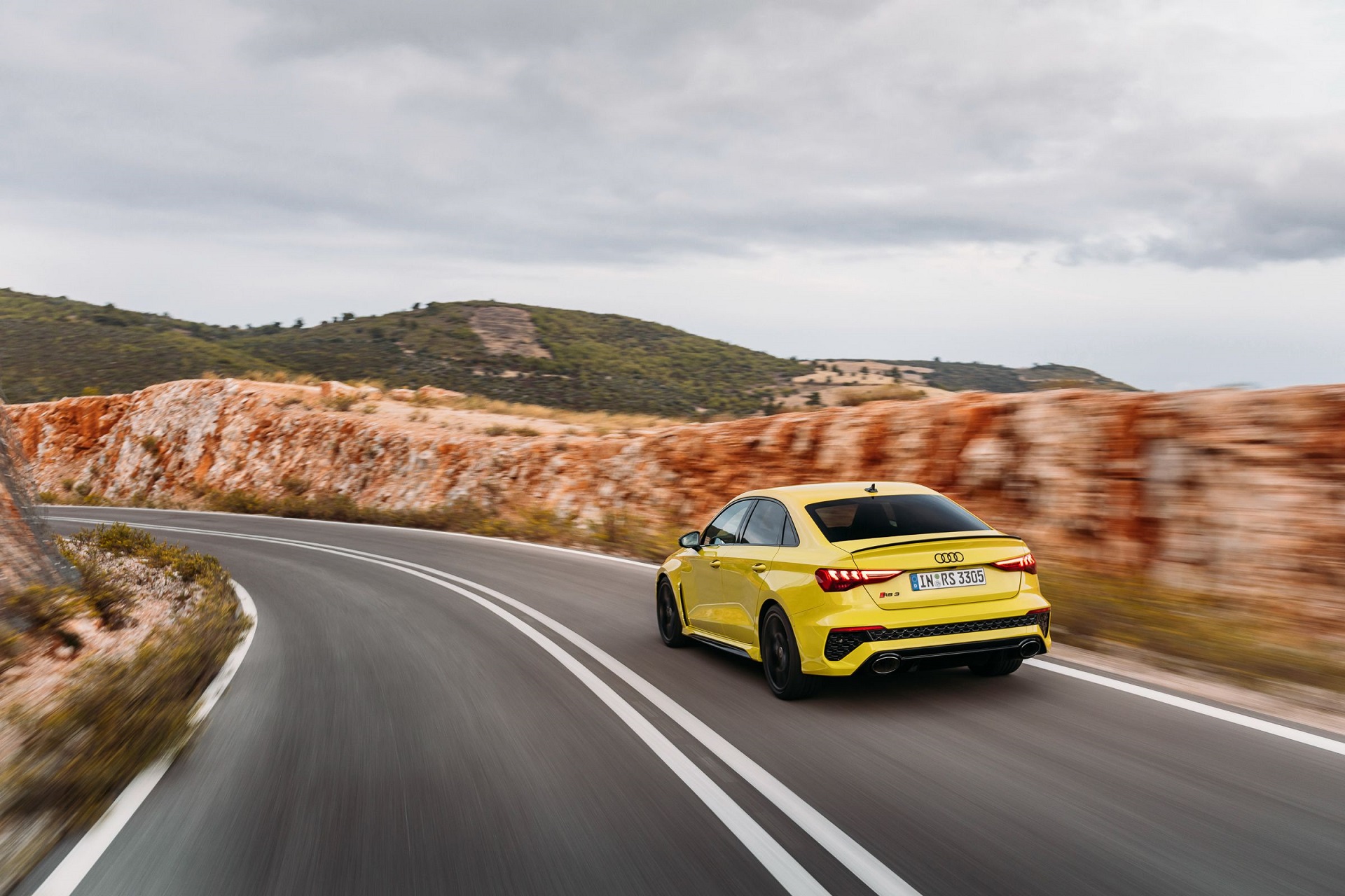 Download 2022 Audi RS3 Sedan - Rear Three-Quarter HD Wallpaper 1920x1280 #109