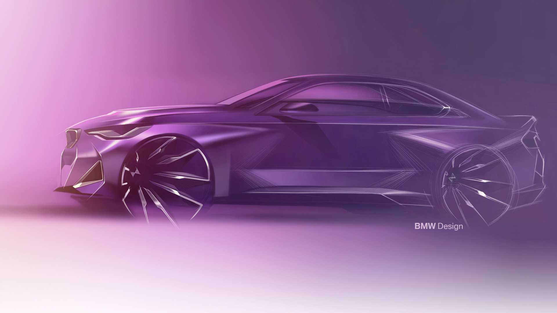 Download 2022 BMW 2 Series Coupe - Design Sketch HD Wallpaper 1920x1080 #53