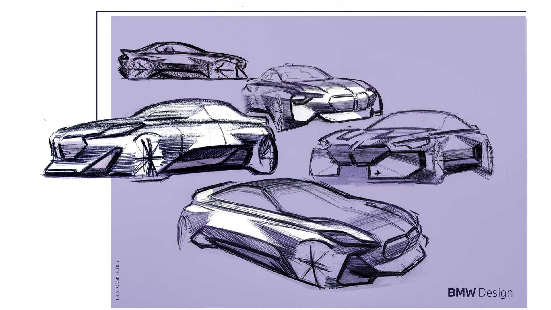 Download 2022 BMW 2 Series Coupe - Design Sketch HD Wallpaper 1920x1080 #58