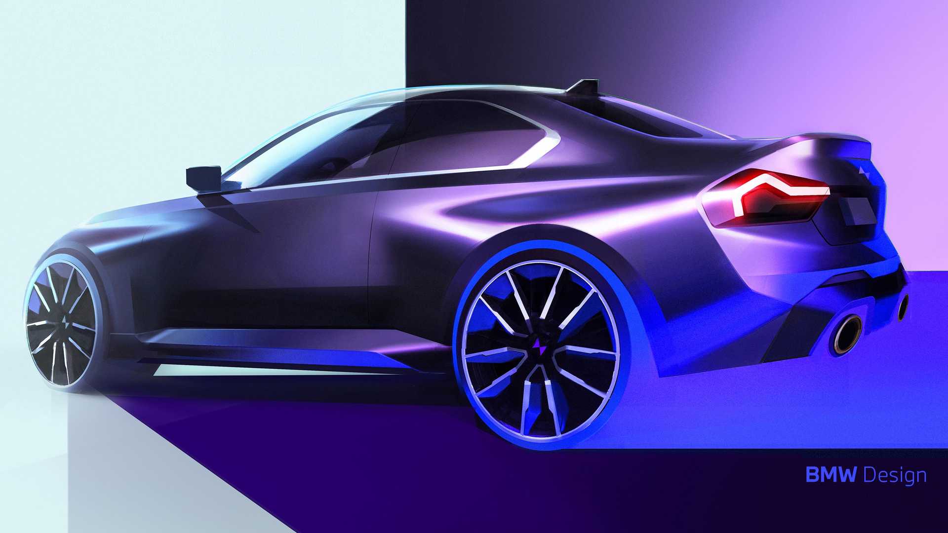 Download 2022 BMW 2 Series Coupe - Design Sketch HD Wallpaper 1920x1080 #45