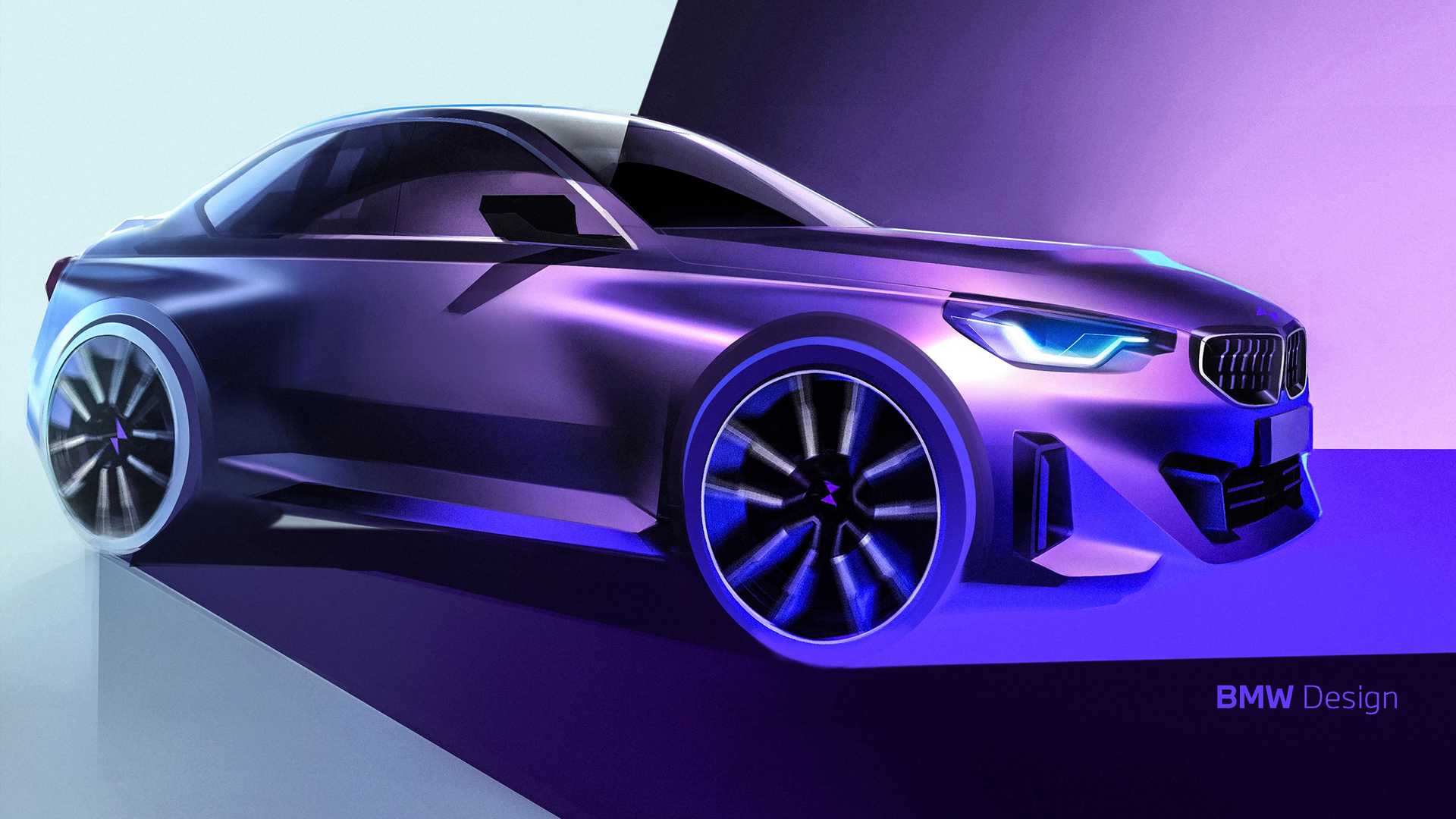 Download 2022 BMW 2 Series Coupe - Design Sketch HD Wallpaper 1920x1080 #46