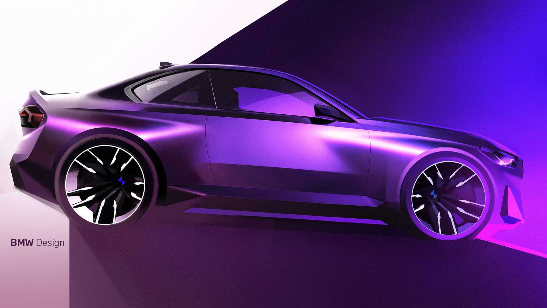 Download 2022 BMW 2 Series Coupe - Design Sketch HD Wallpaper 1920x1080 #48