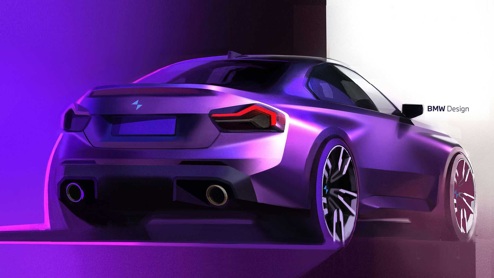 Download 2022 BMW 2 Series Coupe - Design Sketch HD Wallpaper 1920x1080 #50