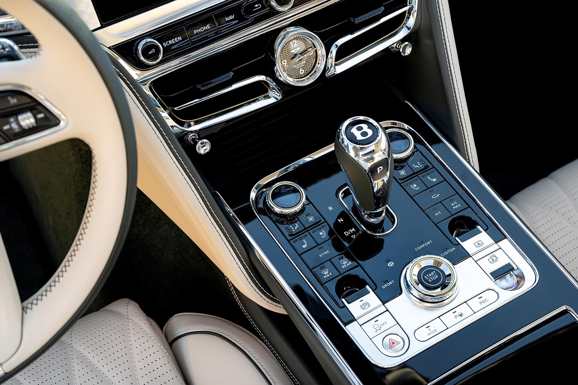 Download 2022 Bentley Flying Spur Hybrid - Central Console HD Wallpaper 1921x1281 #132