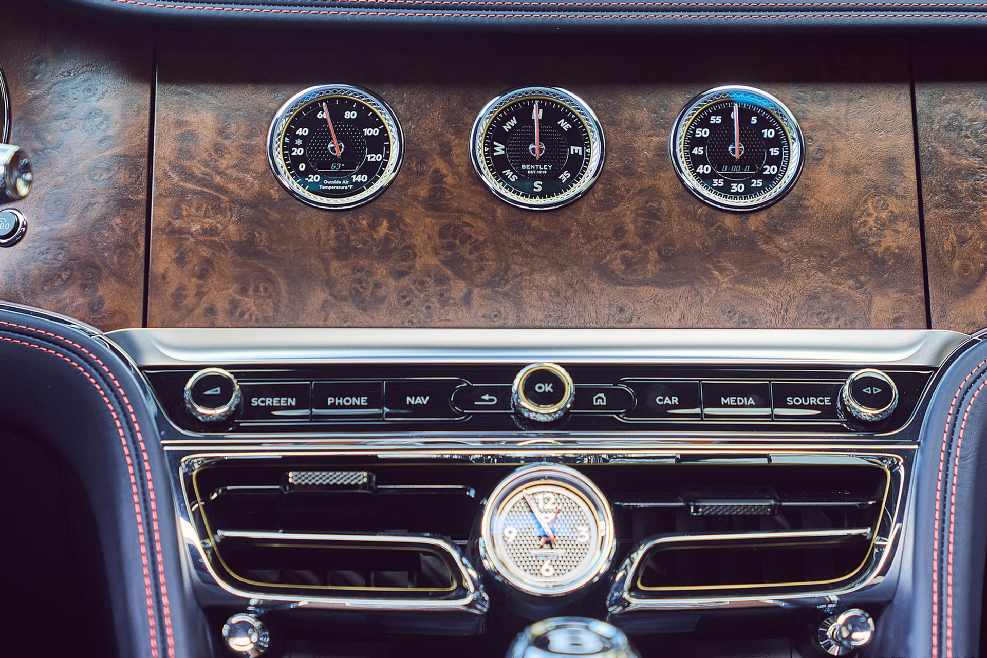 Download 2022 Bentley Flying Spur Hybrid - Central Console HD Wallpaper 1921x1281 #135